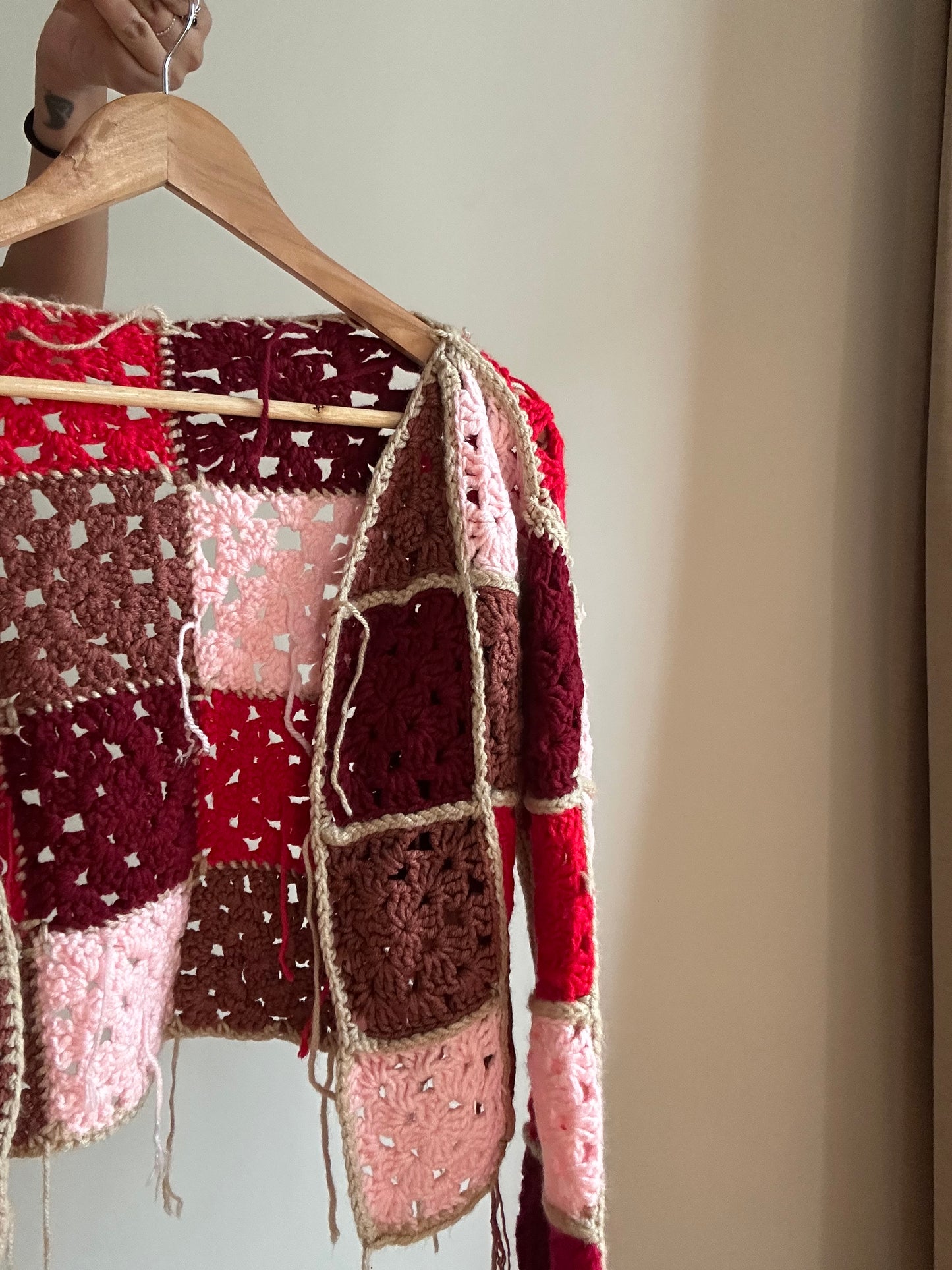 Crochet Vintage Cropped Cardigan