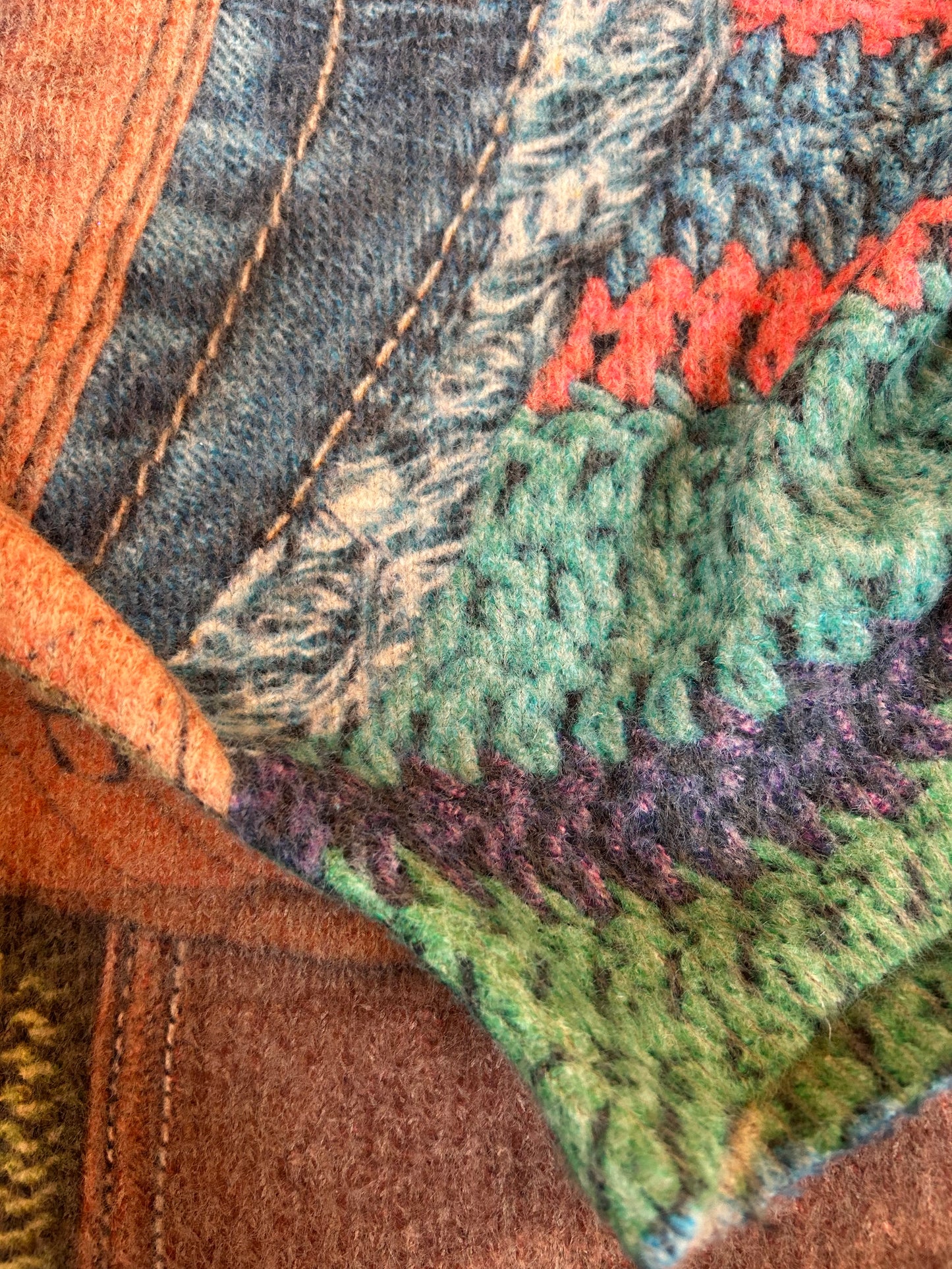 Vintage Printed Knit Pullover