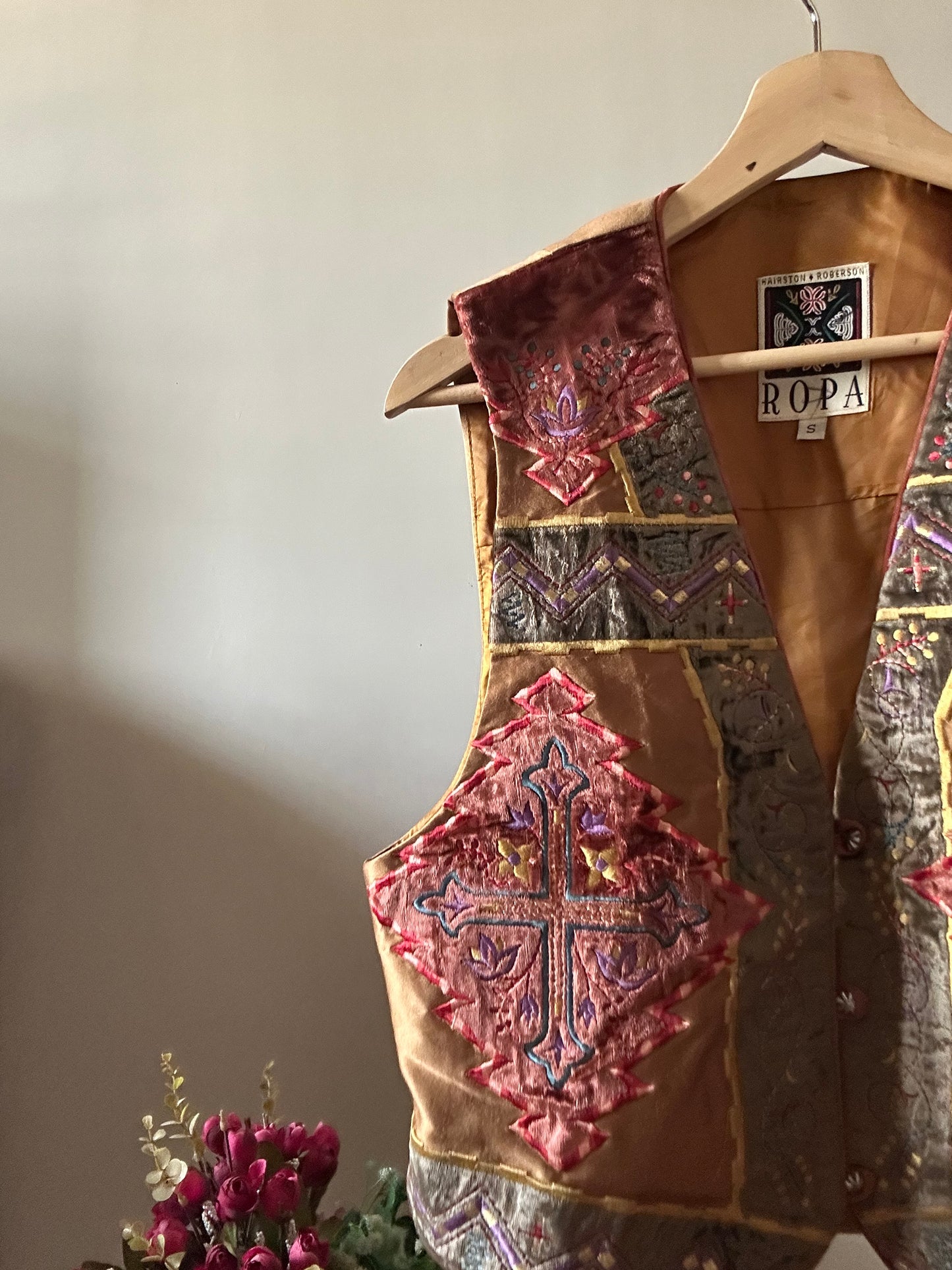 Ropa Vintage Patchwork and Embroidered Vest