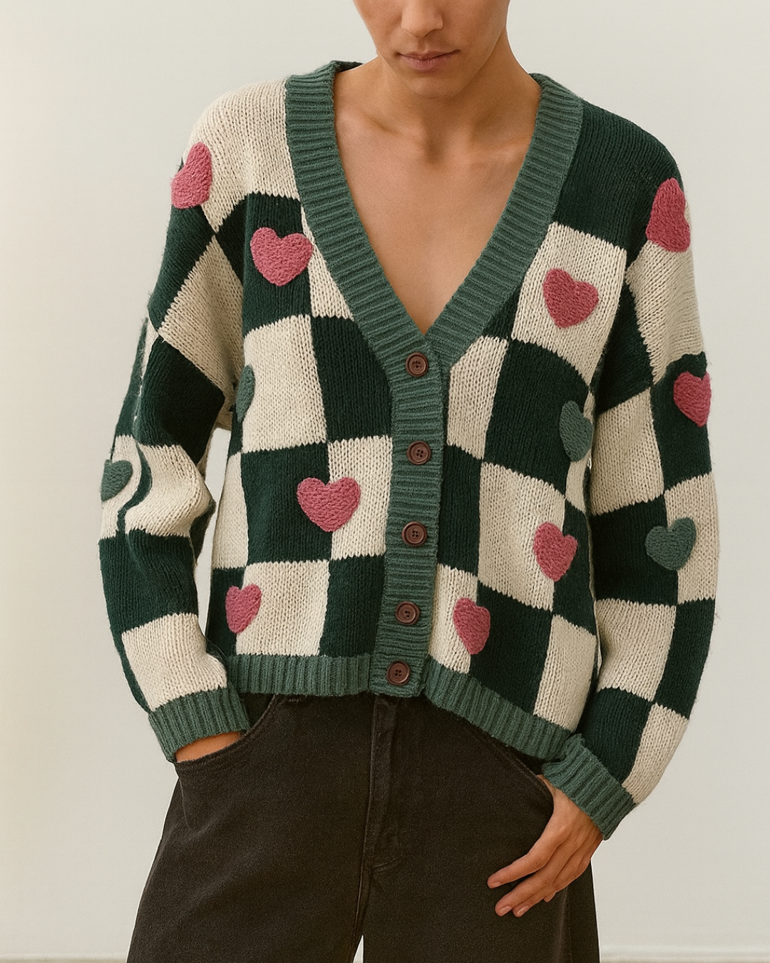 Vintage Paris Sports Club Hand Knit Cardigan