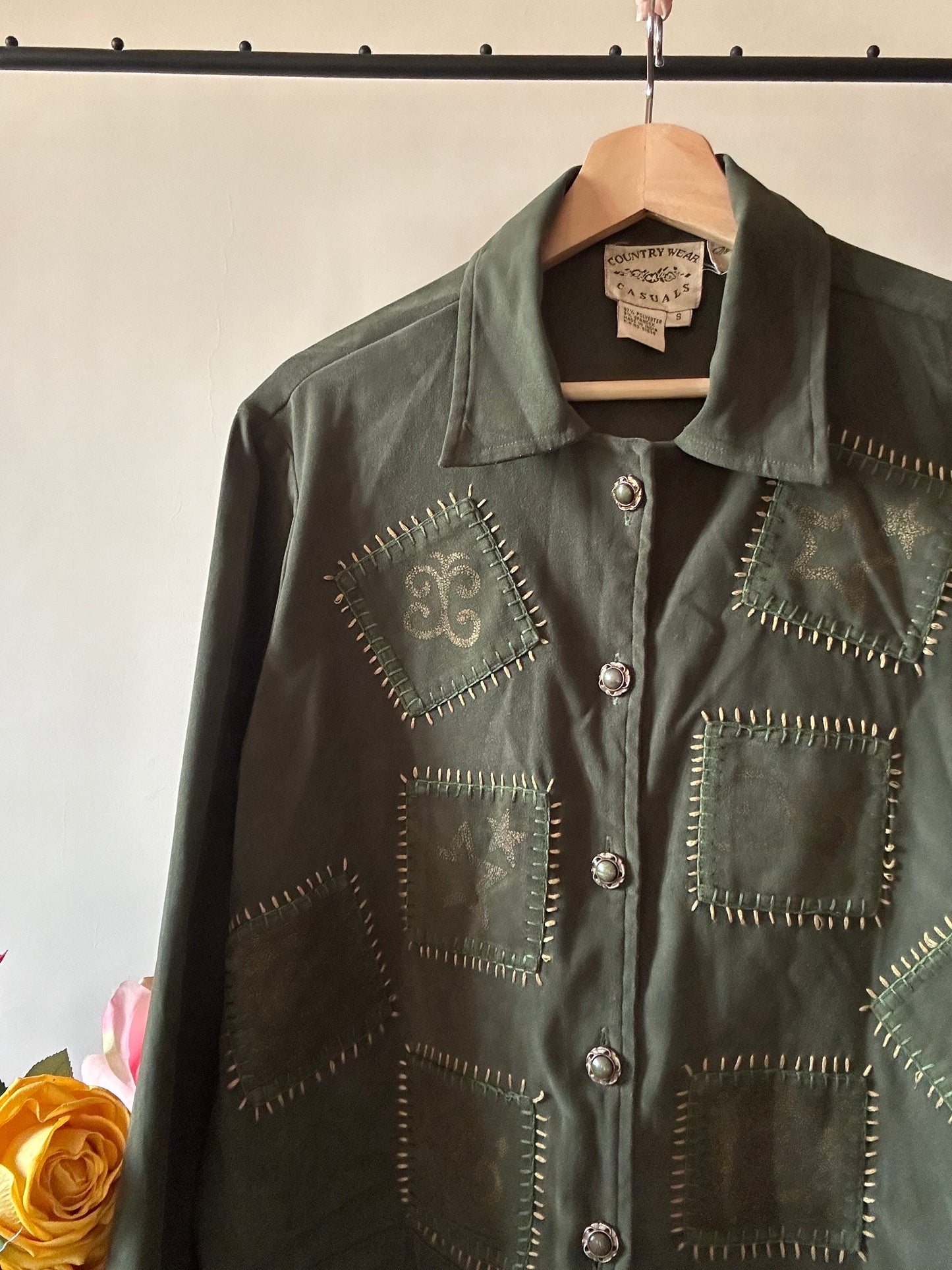Vintage Embroidery Suede Shaket