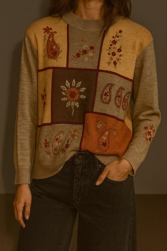 Vintage Alfred Dunner Beaded Knit Pullover