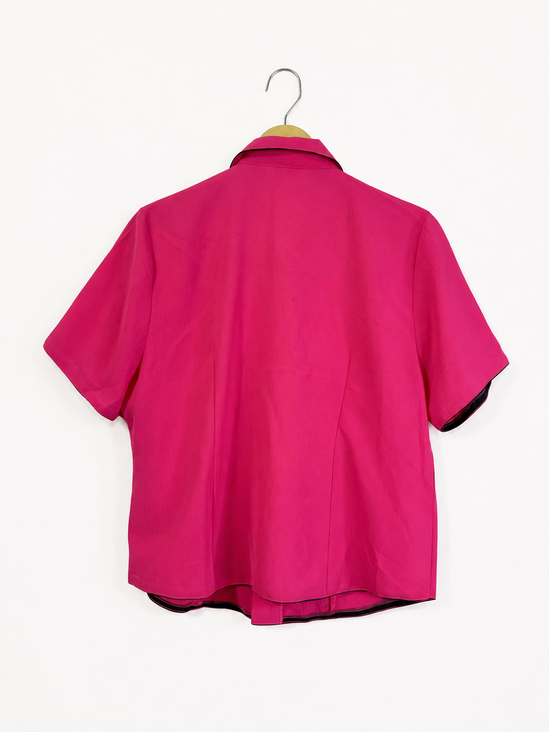 Vintage Fuchsia Mandarin Blouse