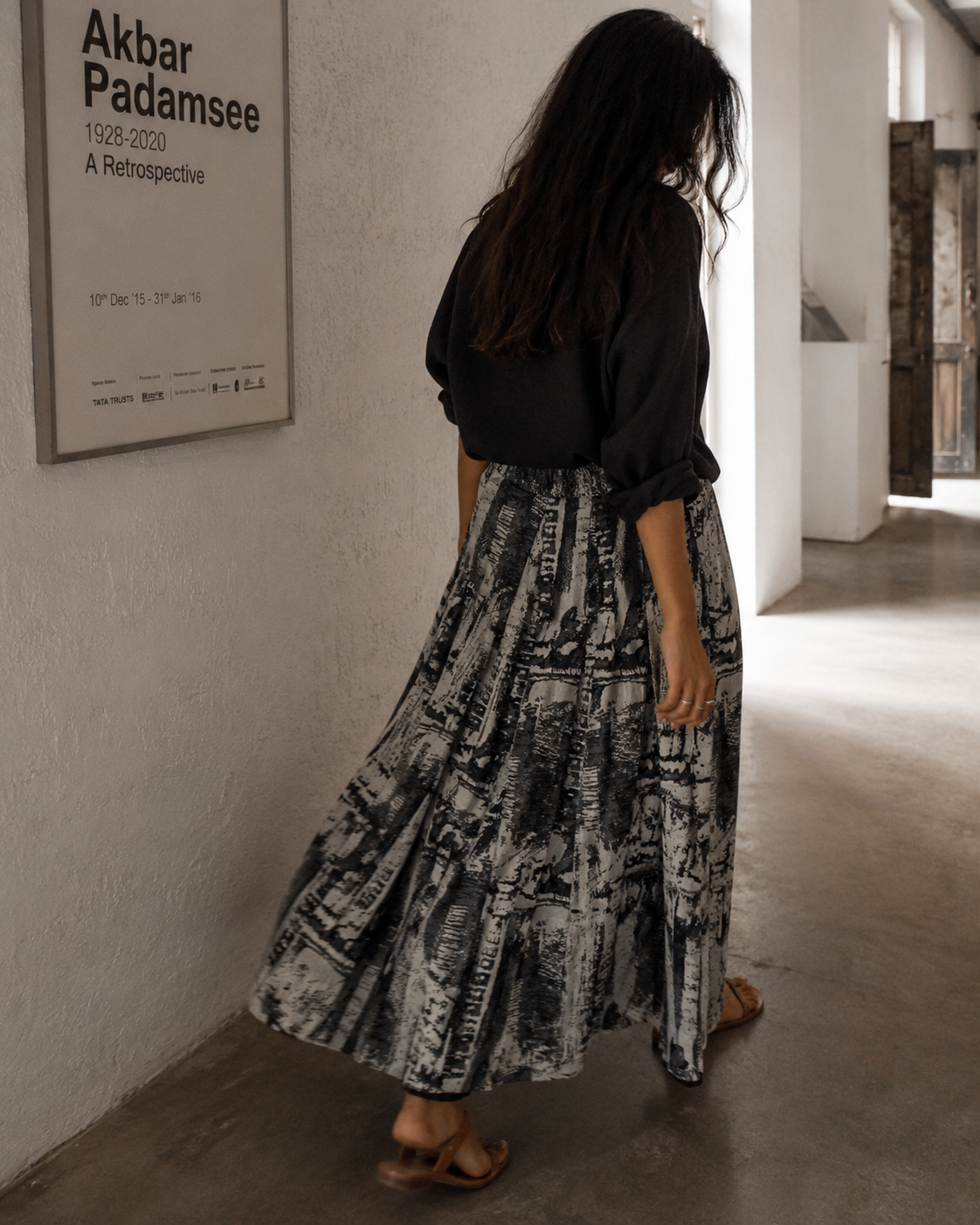Nina Riga Vintage Pleated Skirt
