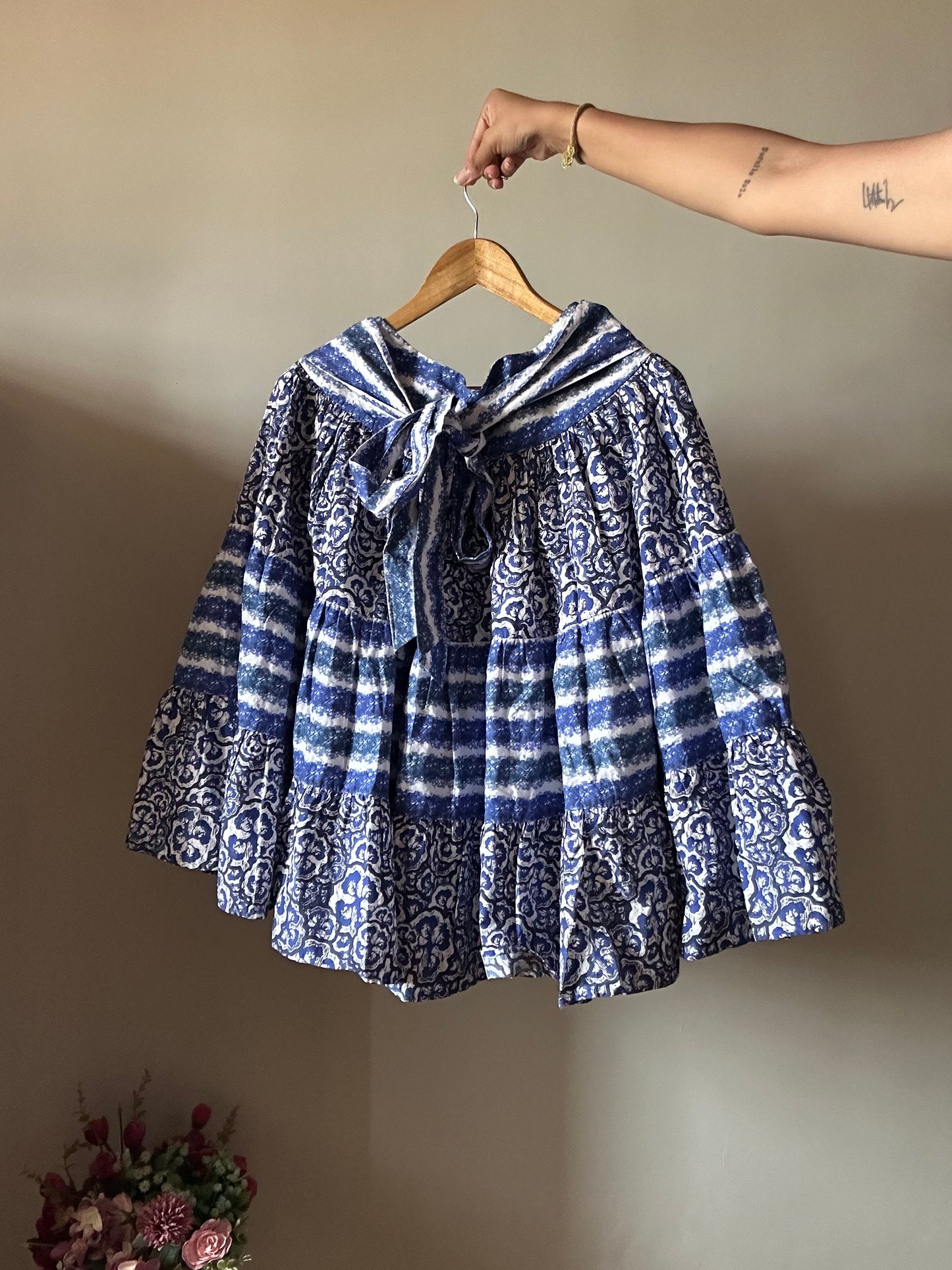 Vintage Face Print Skirt