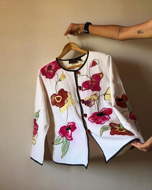 Allure Vintage Embroidered Bleed Effect Shaket