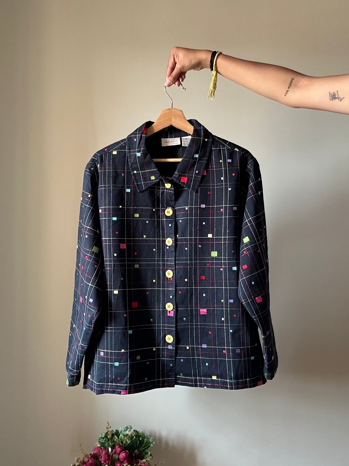 Studio Works Vintage All Embroidered Abstract Shaket