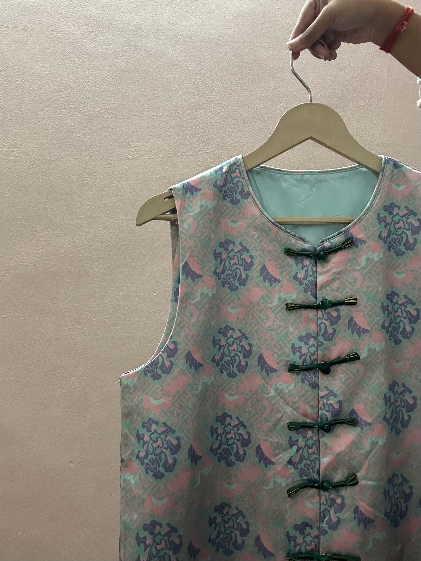 Vintage Pastel Mandarin Vest