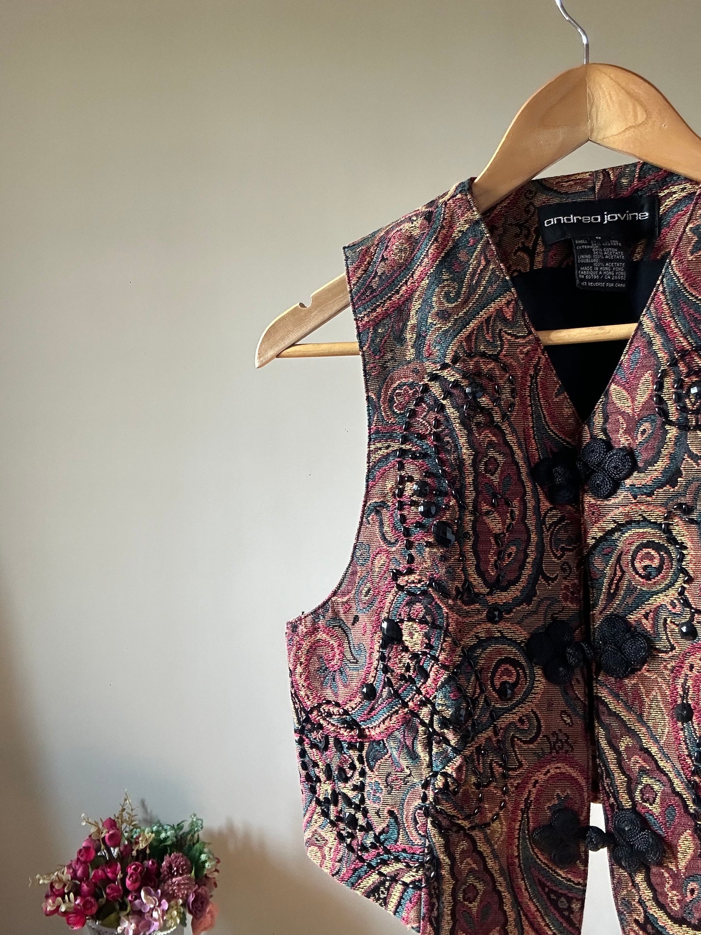 Andrea Jovine Vintage Beaded Vest