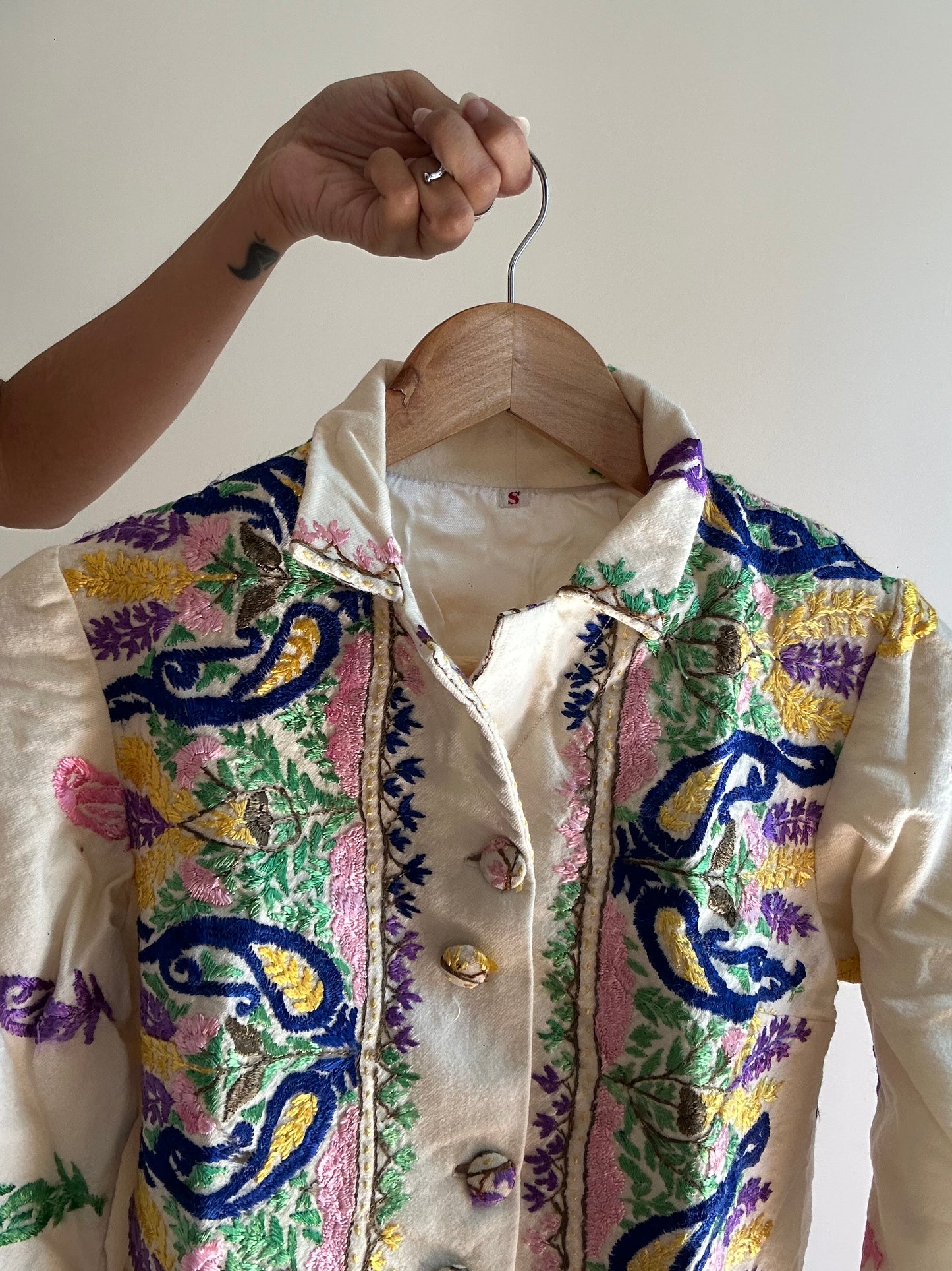 Wool All Embroidered Shaket