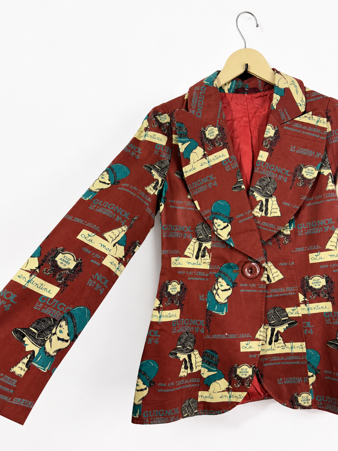 Vintage French Graphic Blazer