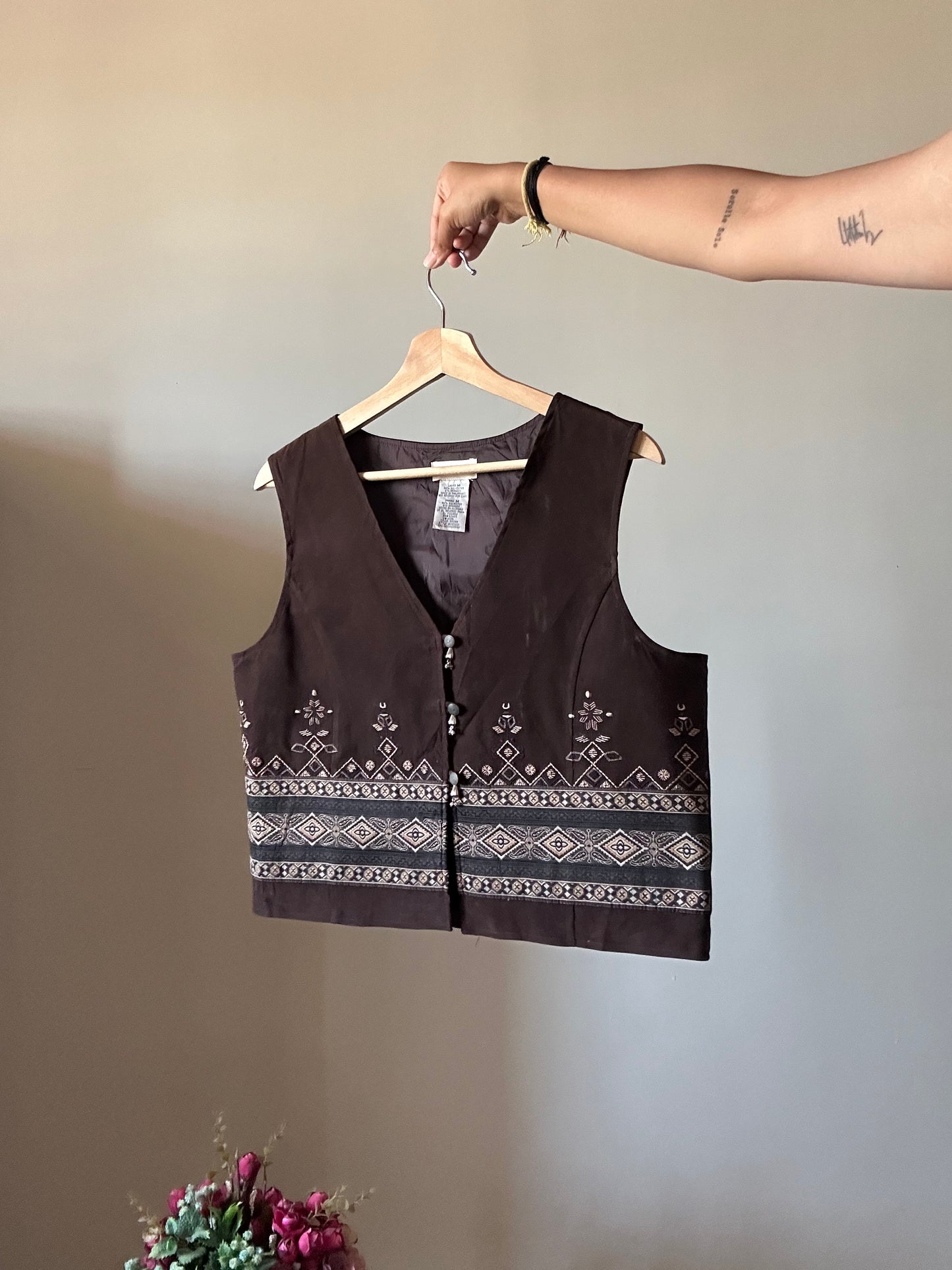 Vintage White Sage Vest