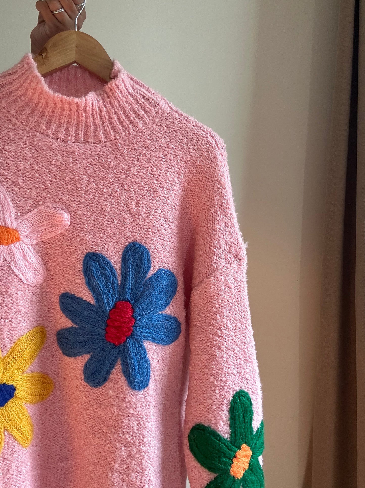 Vintage Floral Knit Pullover