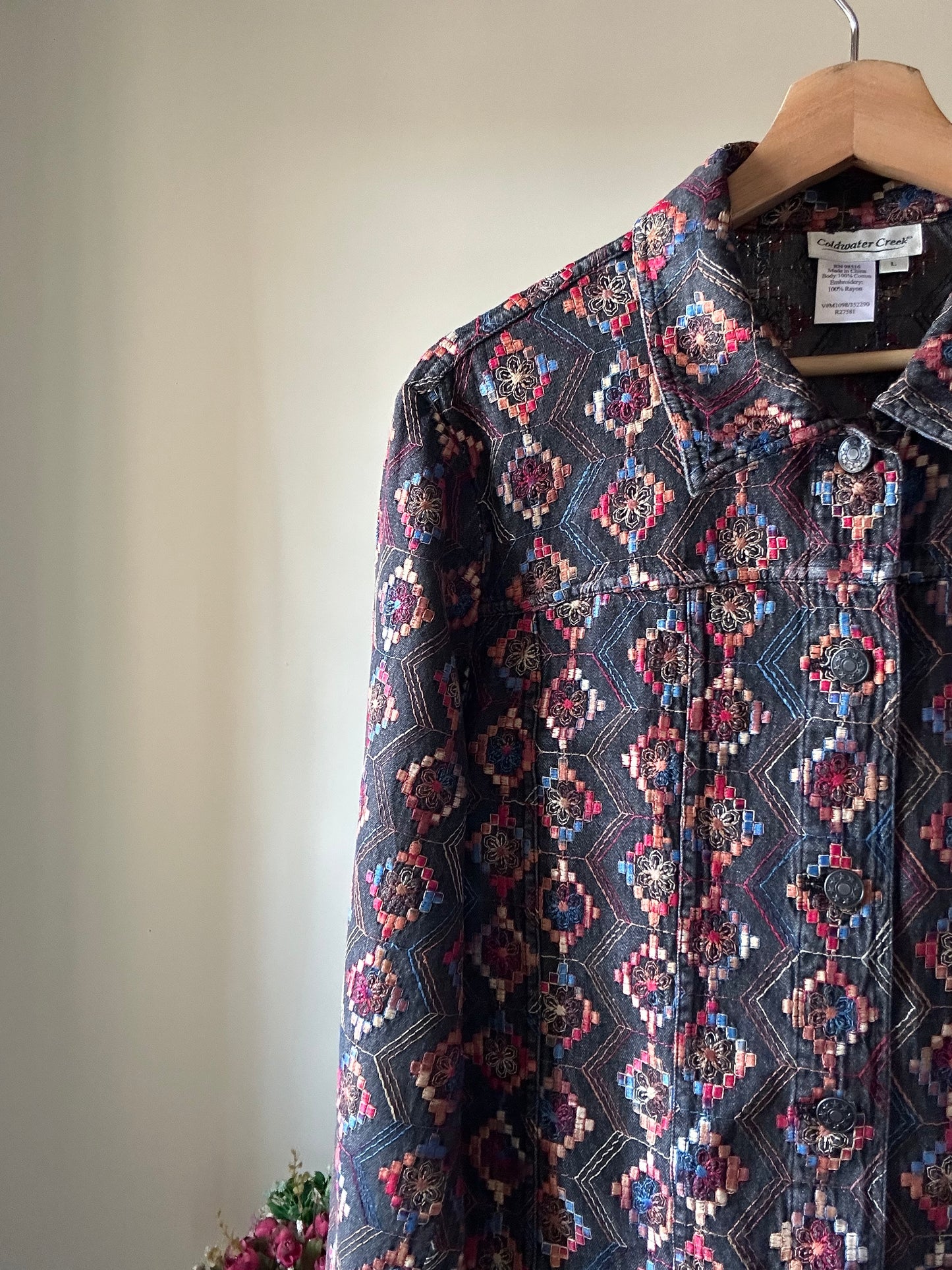 Vintage Coldwater Creek All Embroidered Shaket