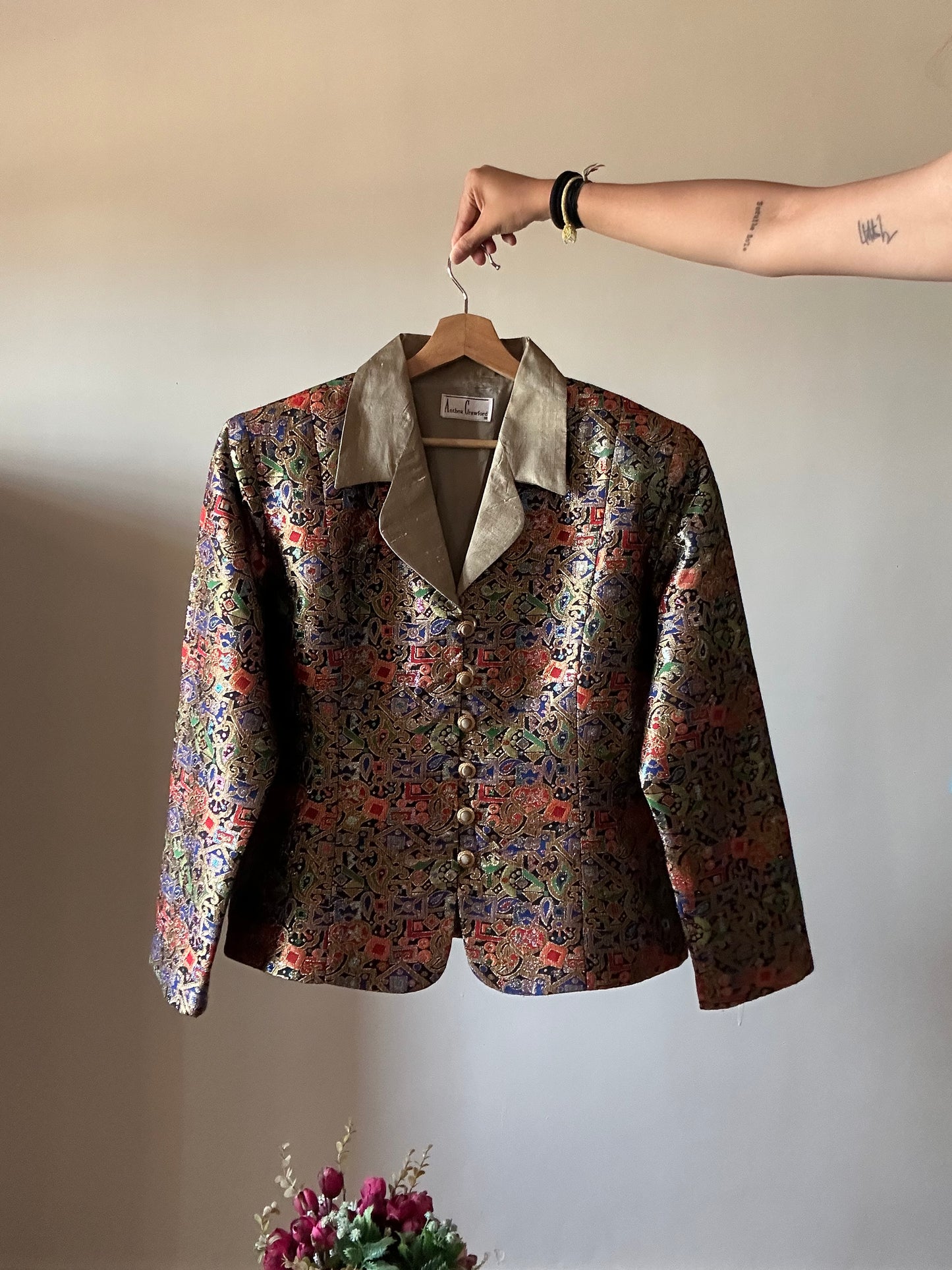 Vintage Anthea Crawford All Weaved Blazer