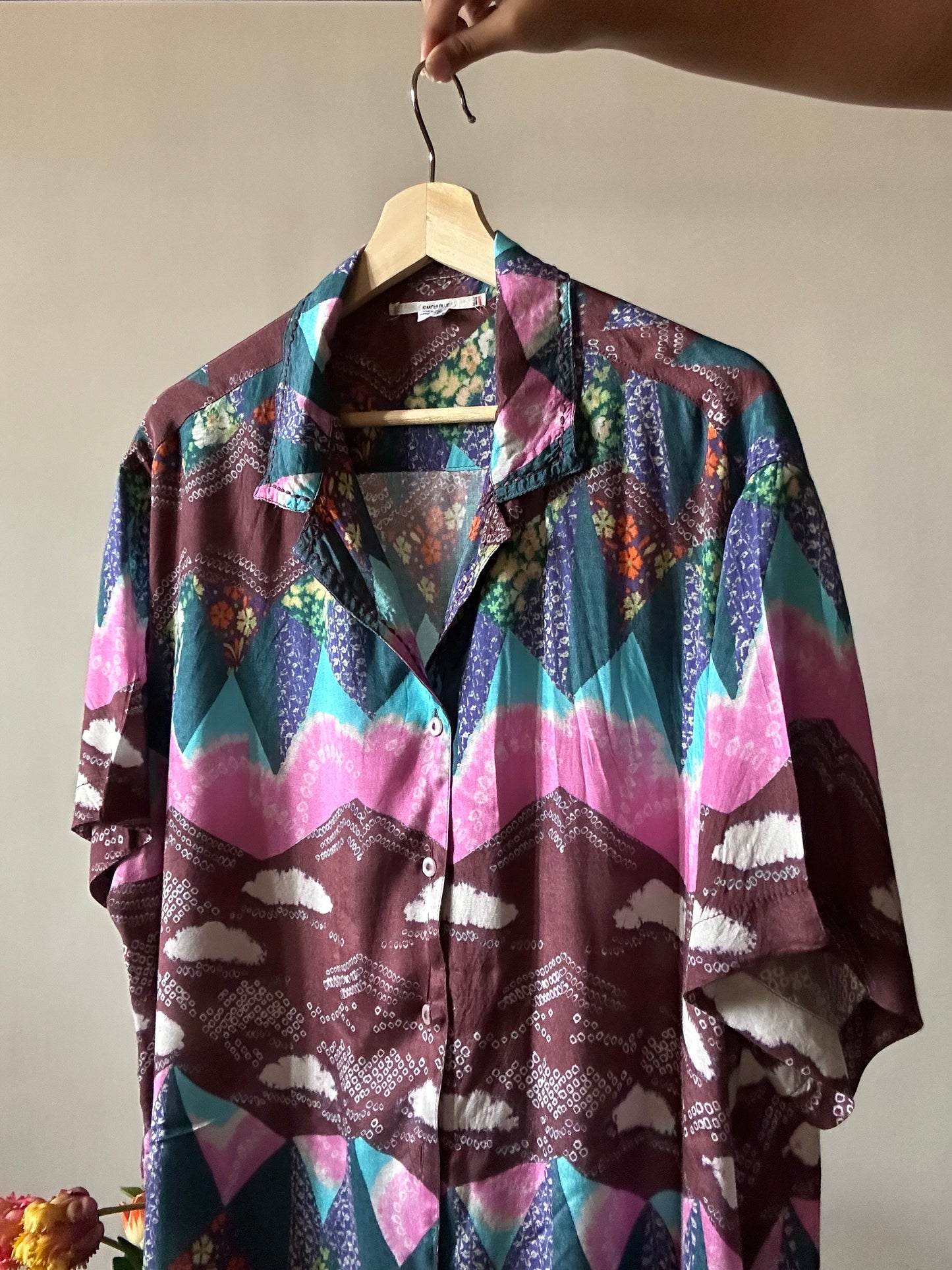 Kimchi Blue Neckline Embroidered Vintage Shirt