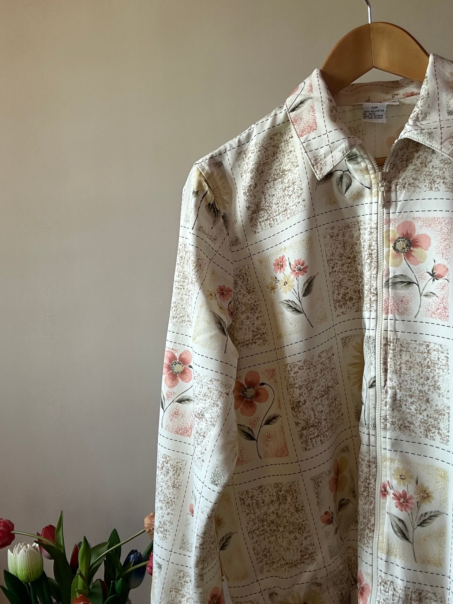 Alfred Dunner Vintage Zipper Opening Shirt