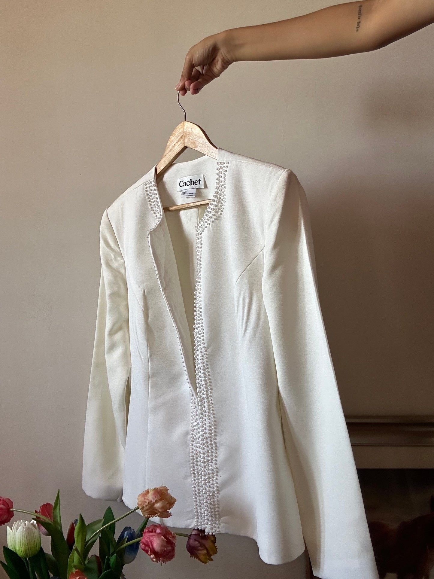 Cachet Vintage Beaded Blazer