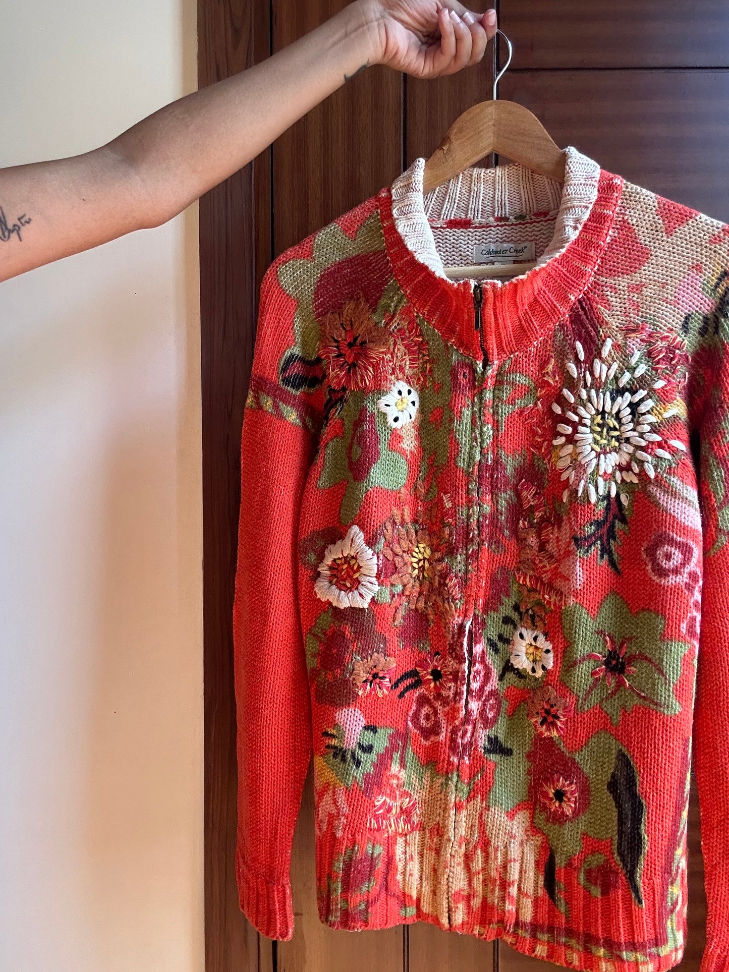 Coldwater Creek Embroidered Knit Pullover