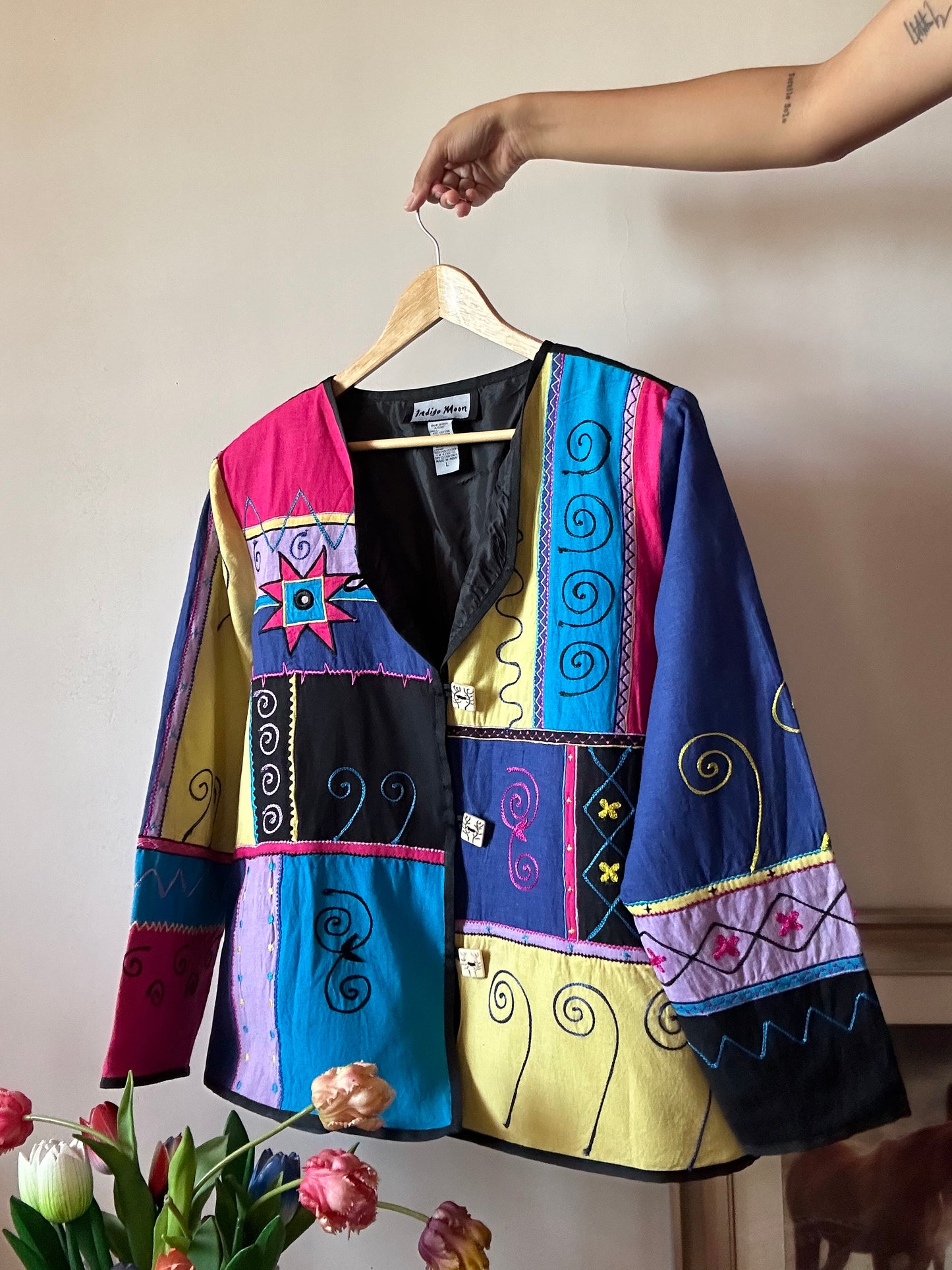 Indigo Moon Embroidered Vintage Shaket