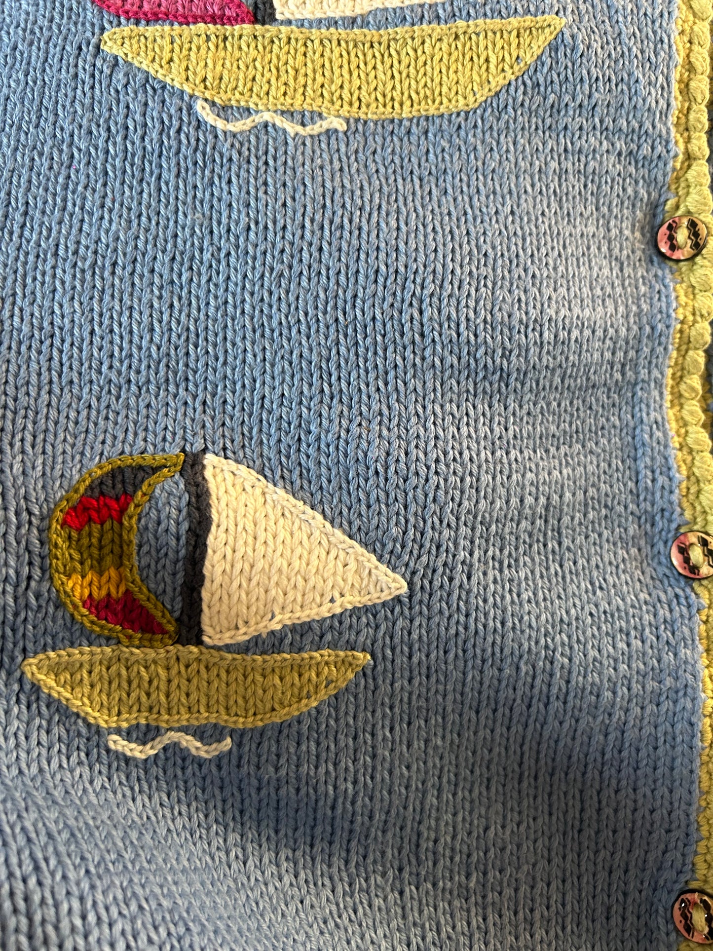 Cotton Salsa Vintage Hand Knit Cardigan