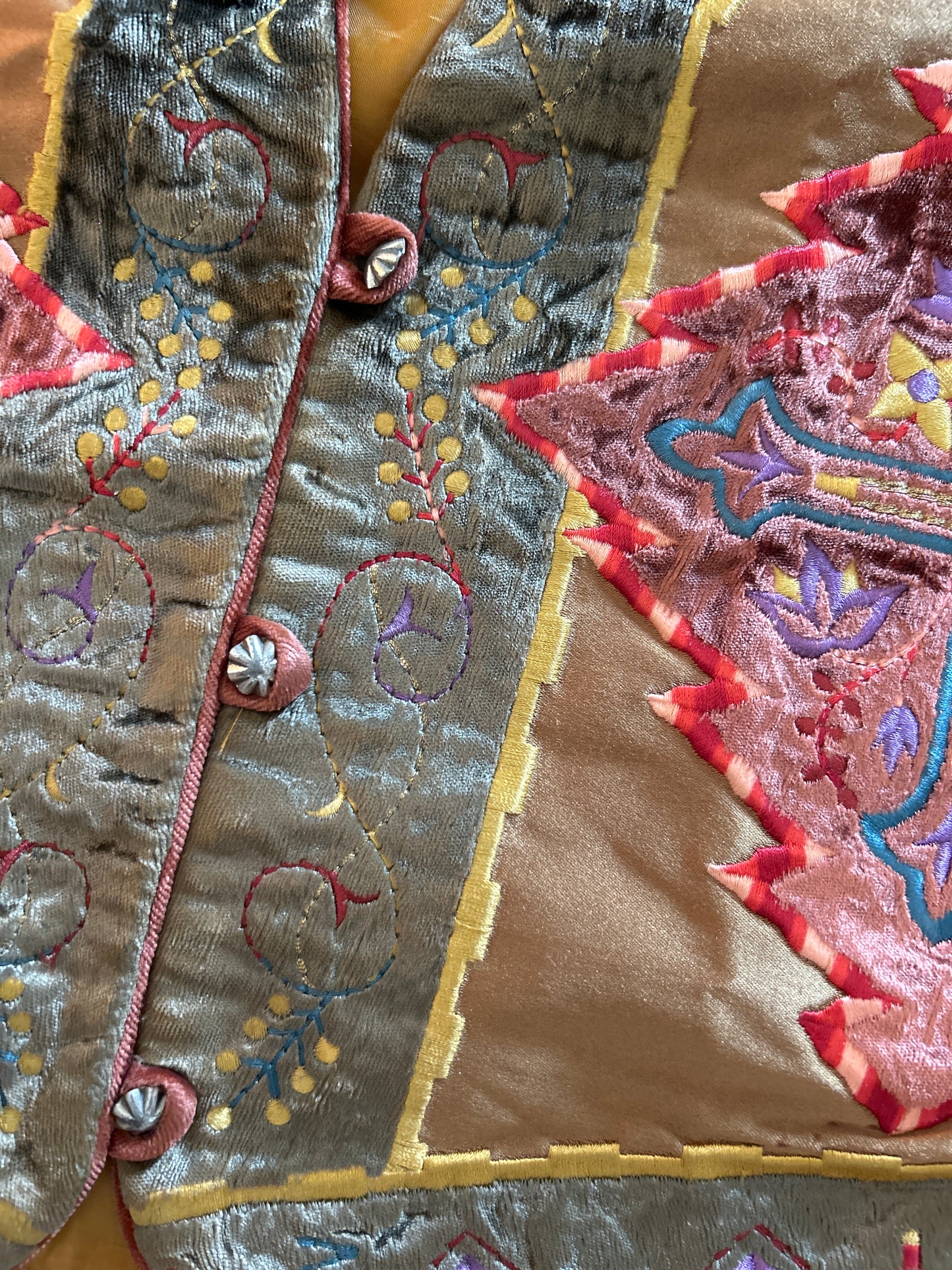 Ropa Vintage Patchwork and Embroidered Vest