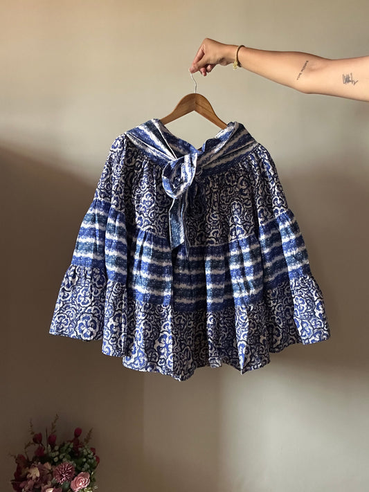 Vintage Face Print Skirt