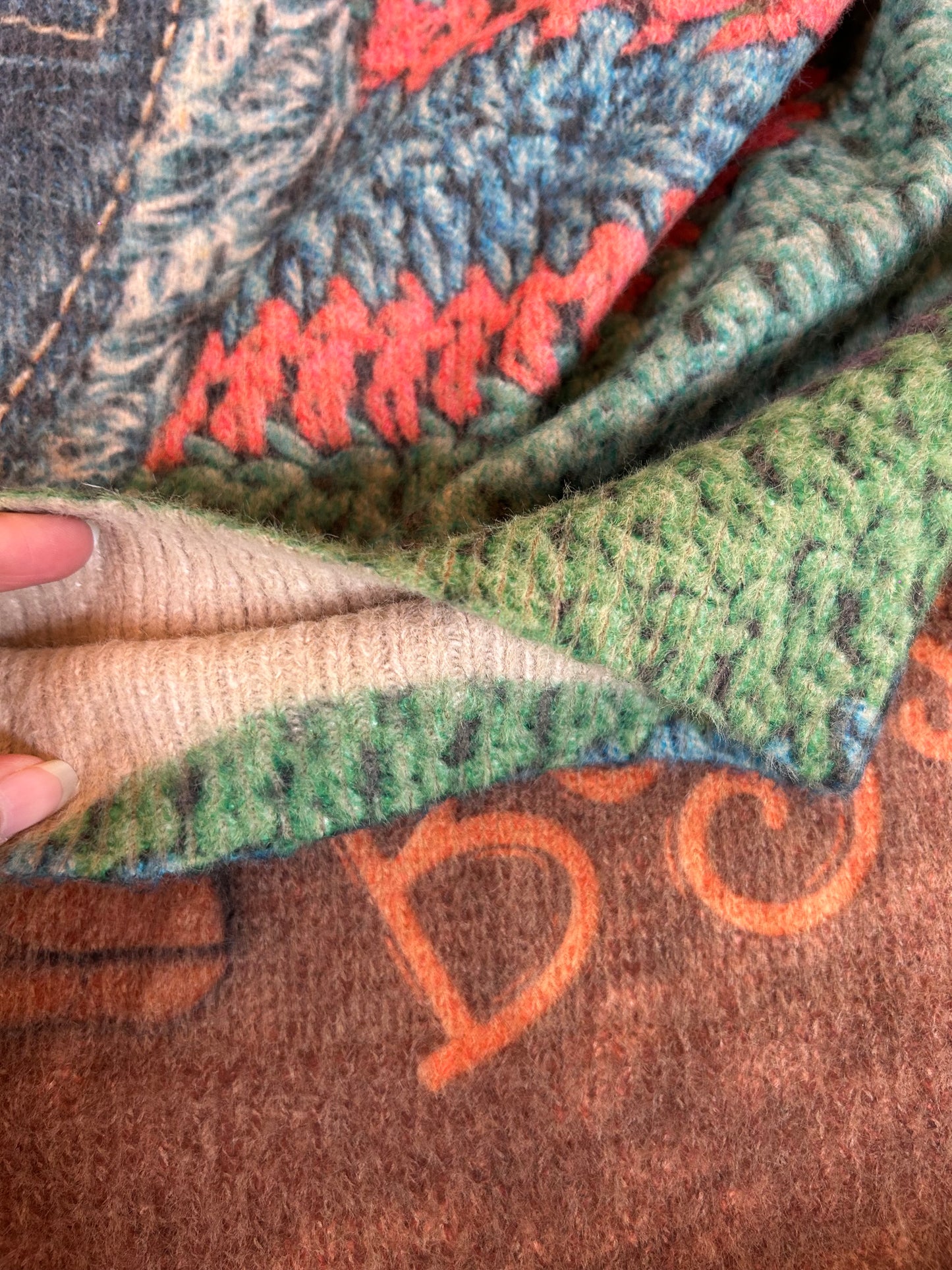 Vintage Printed Knit Pullover