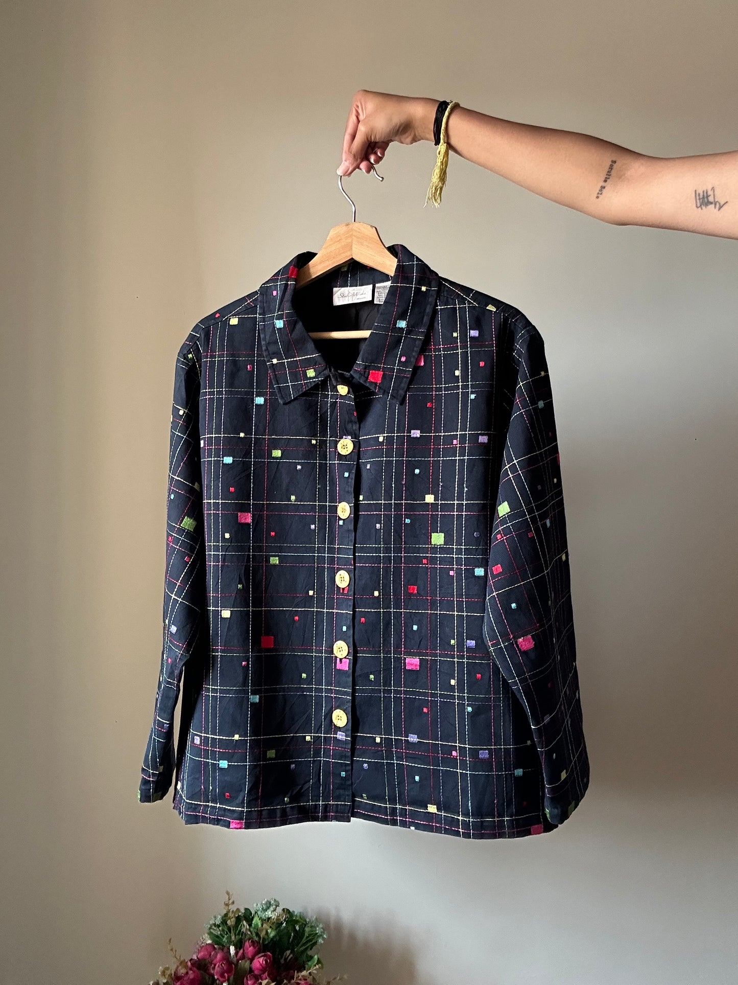 Studio Works Vintage All Embroidered Abstract Shaket