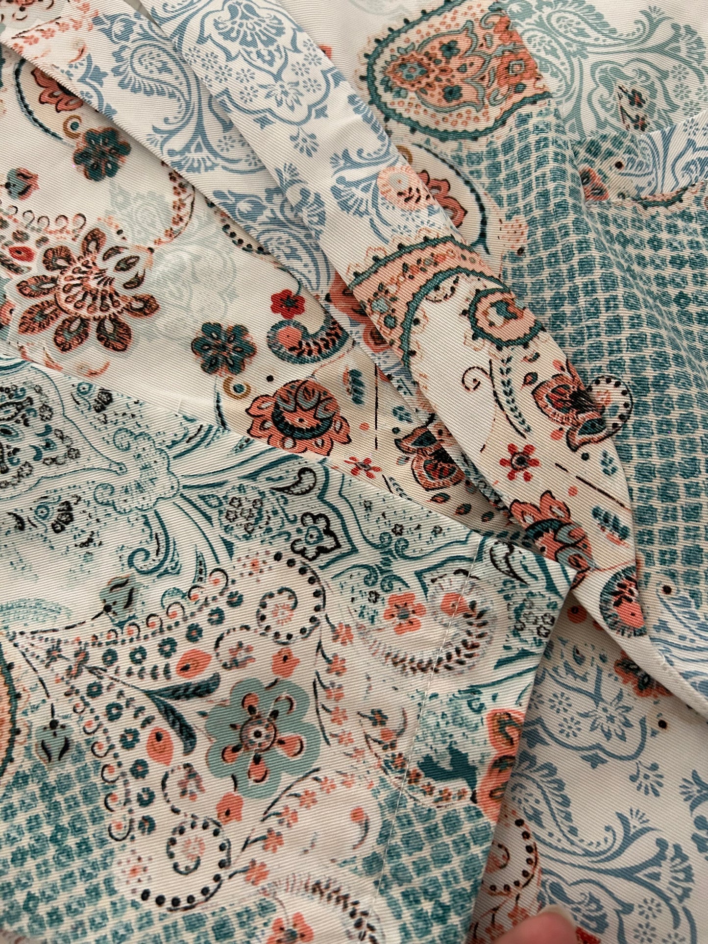 Vintage Chico’s Printed Open Front Shaket