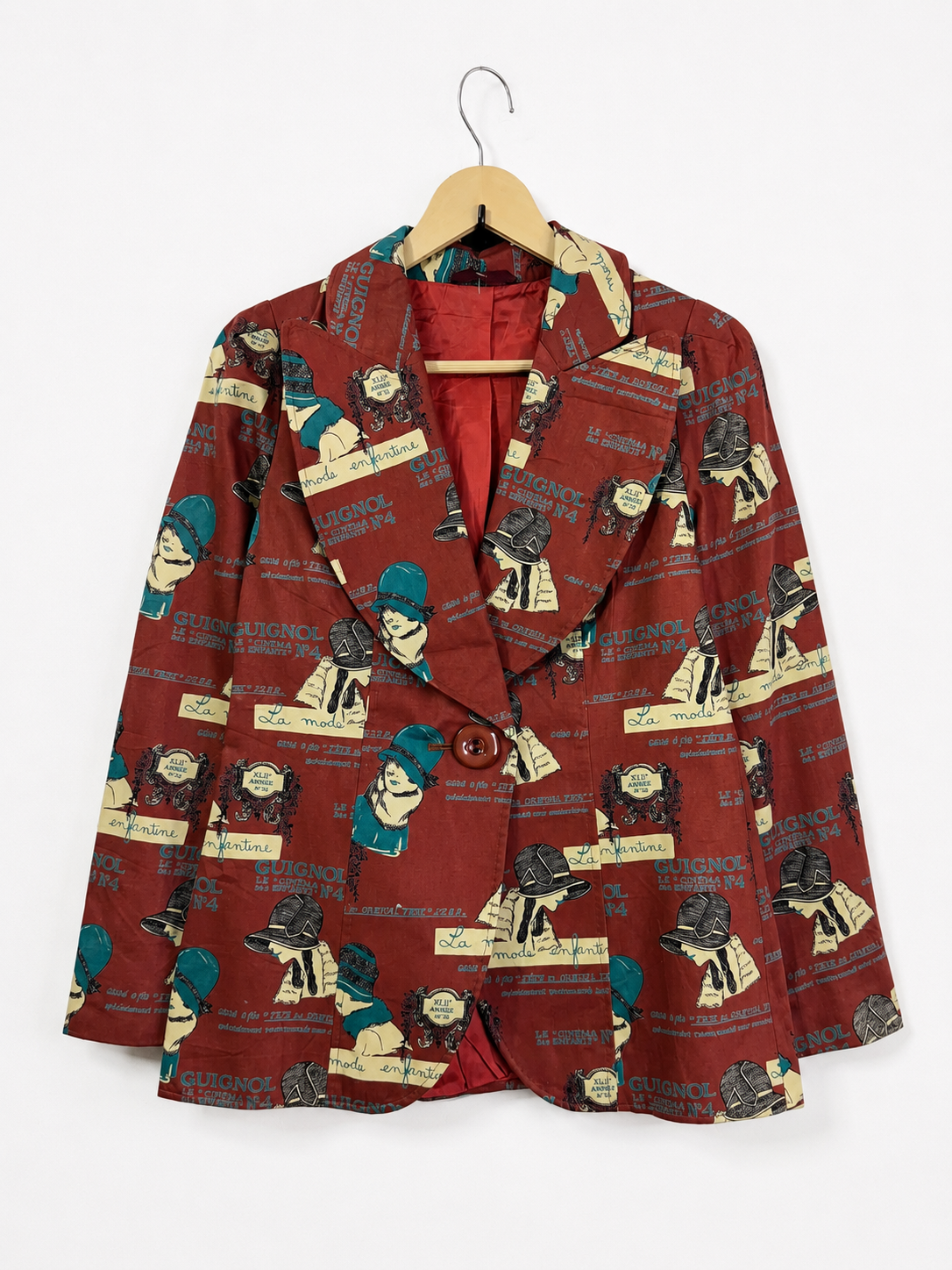 Vintage French Graphic Blazer