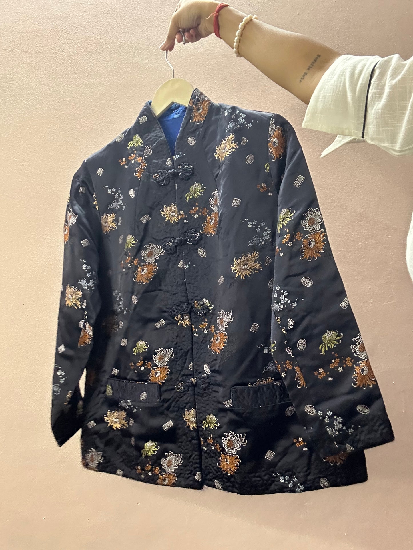 1990s Shanghai inspired evening wear reversible shaket