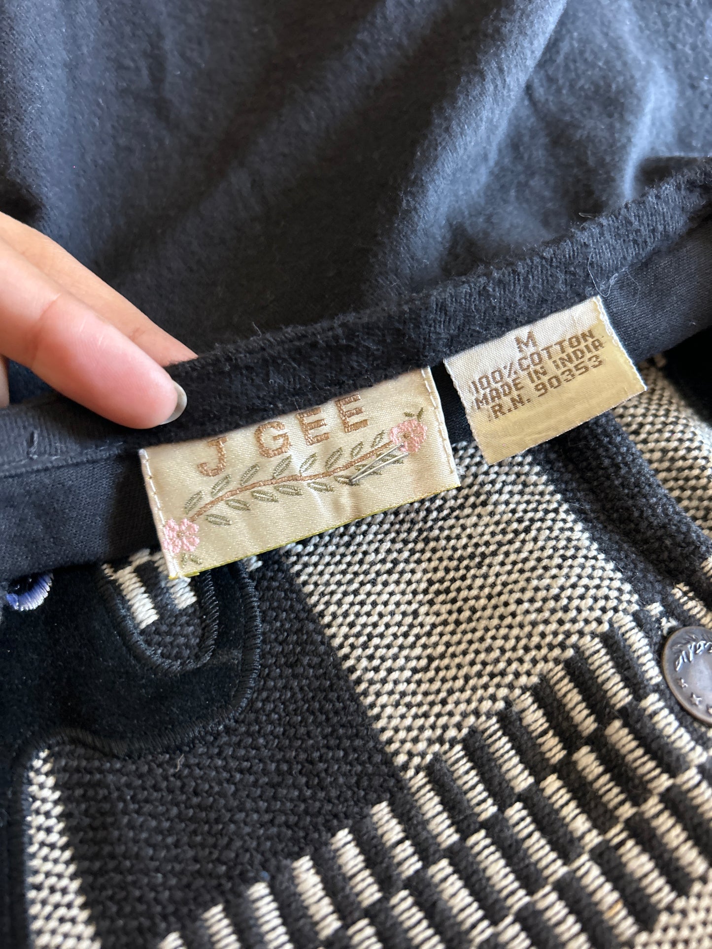 Vintage JGEE All Weaved and Patch Work Vest