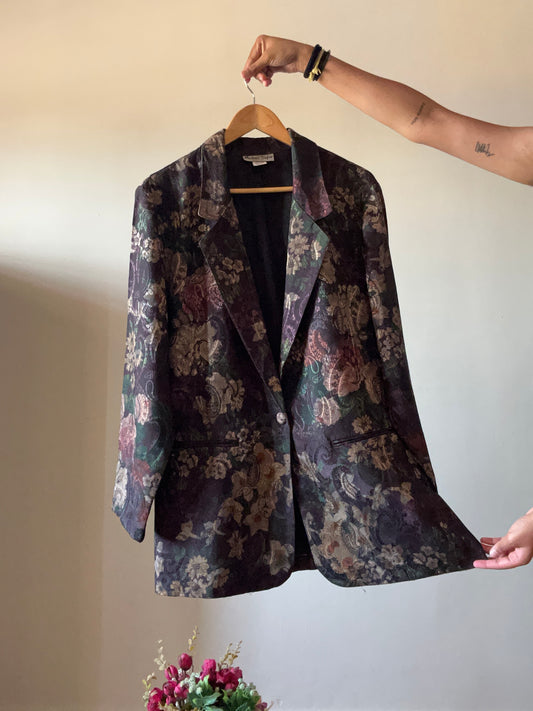 Vintage Michael Taylor Textured and Printed Blazer