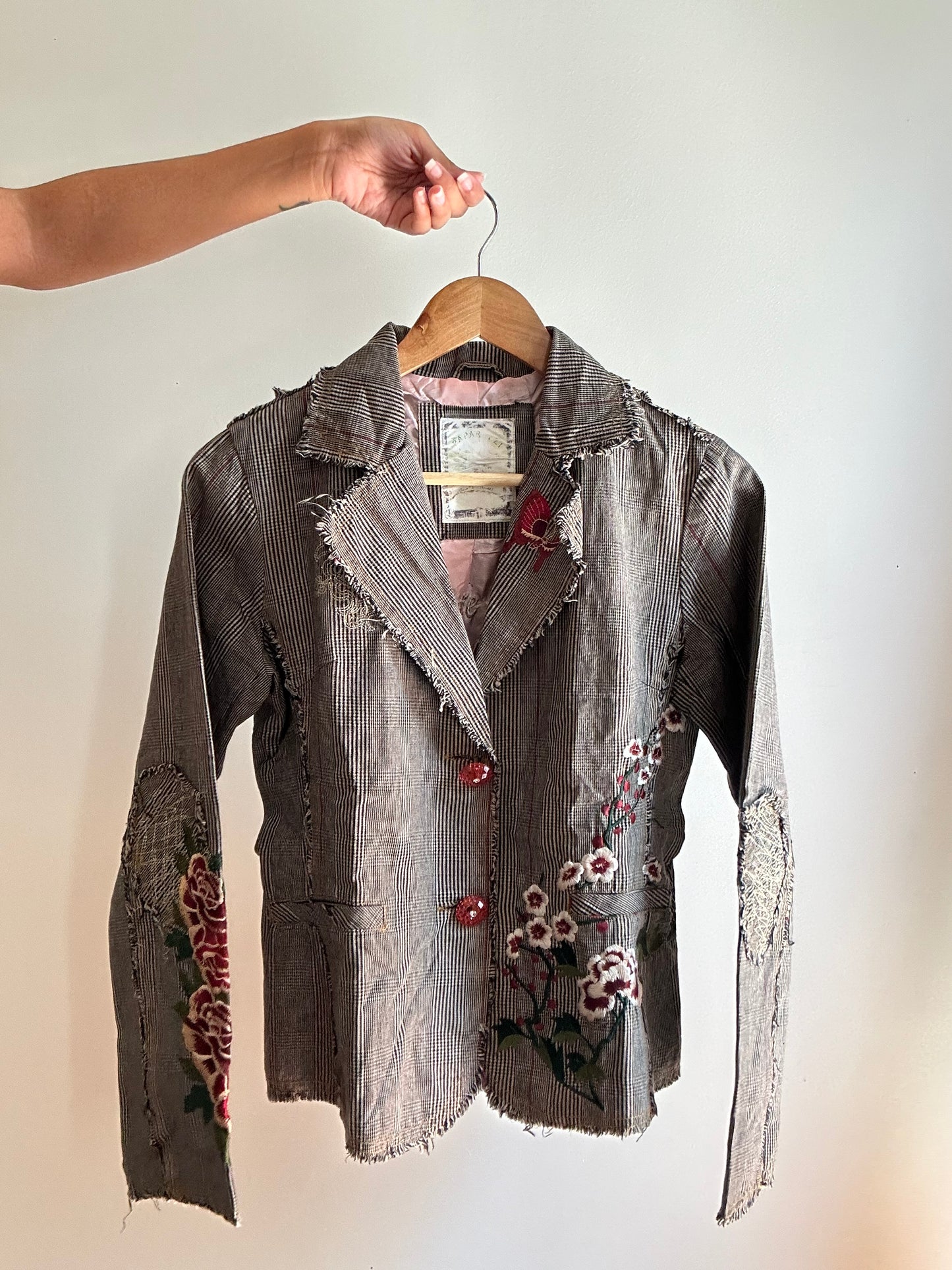 Vintage Patchwork and Embroidery Blazer