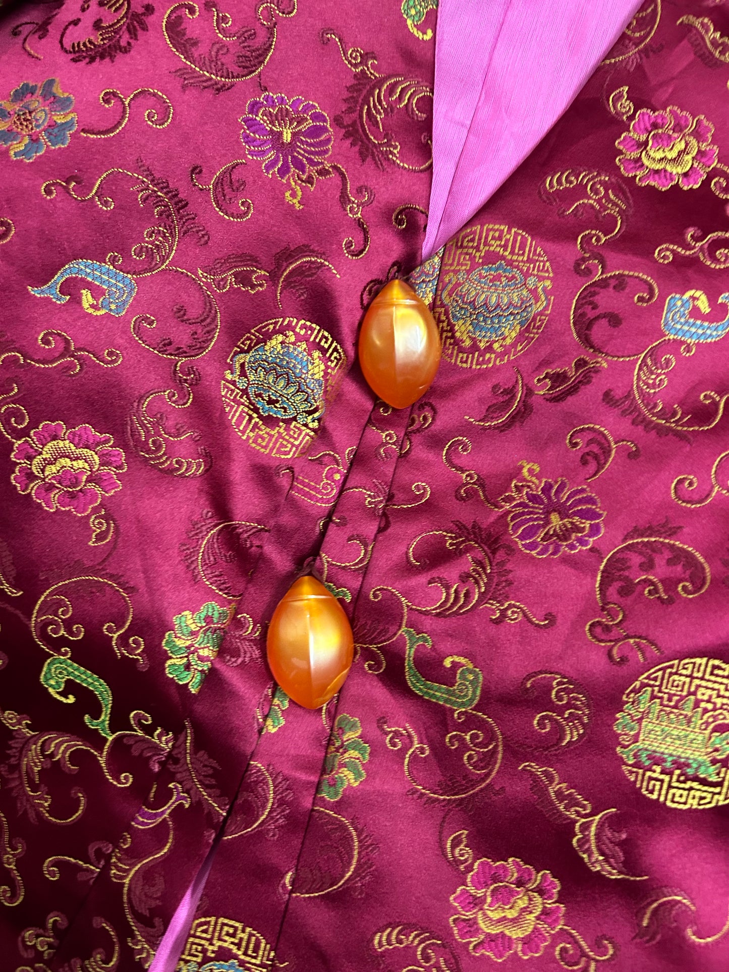 Vintage Vintage Chinese Brocade Shaket