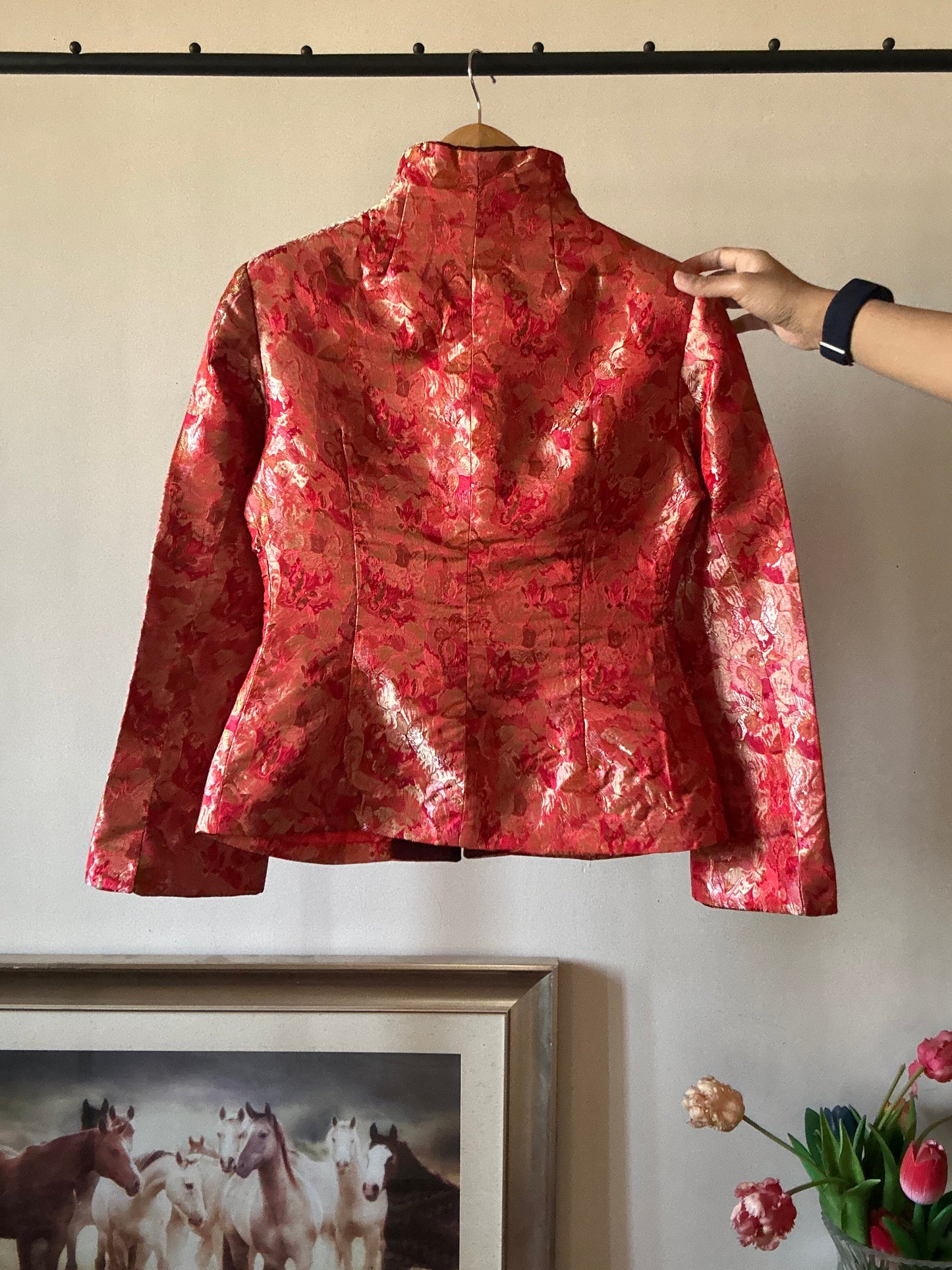 Vintage Chinese Butterfly Floral Embroidered Shirt