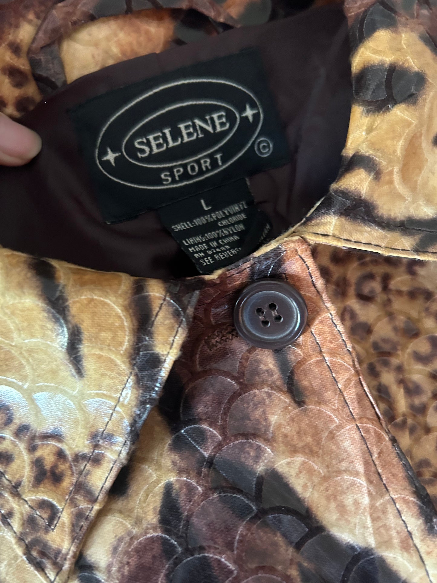 Selene Sports Vintage Cheetah and Tiger Trench