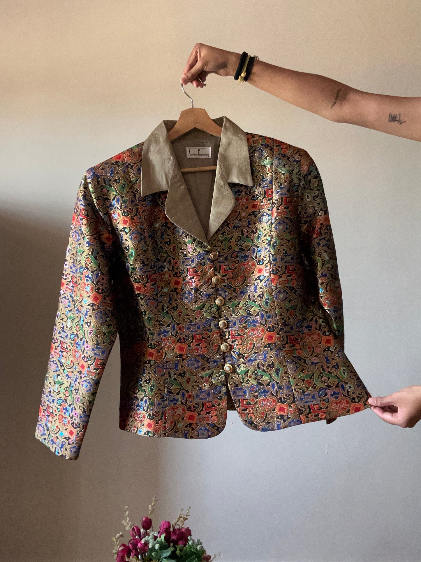 Vintage Anthea Crawford All Weaved Blazer