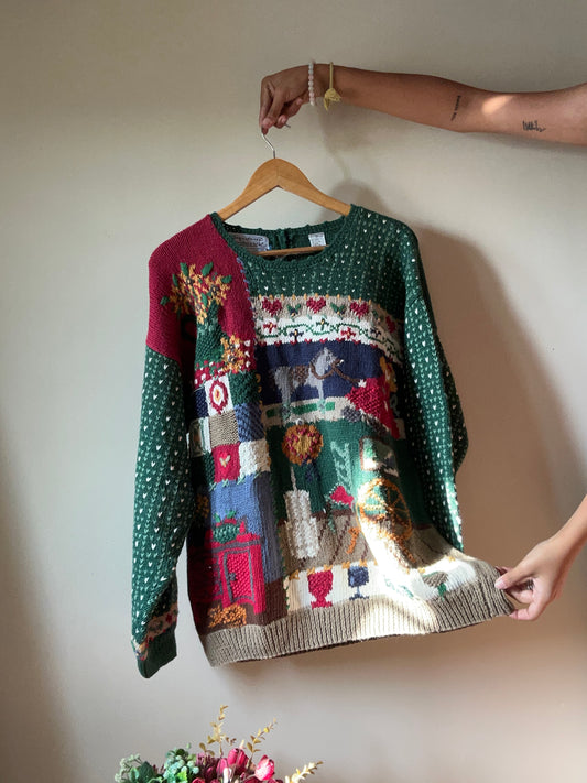 Signatures By Northern Isles Vintage Little House Pullover