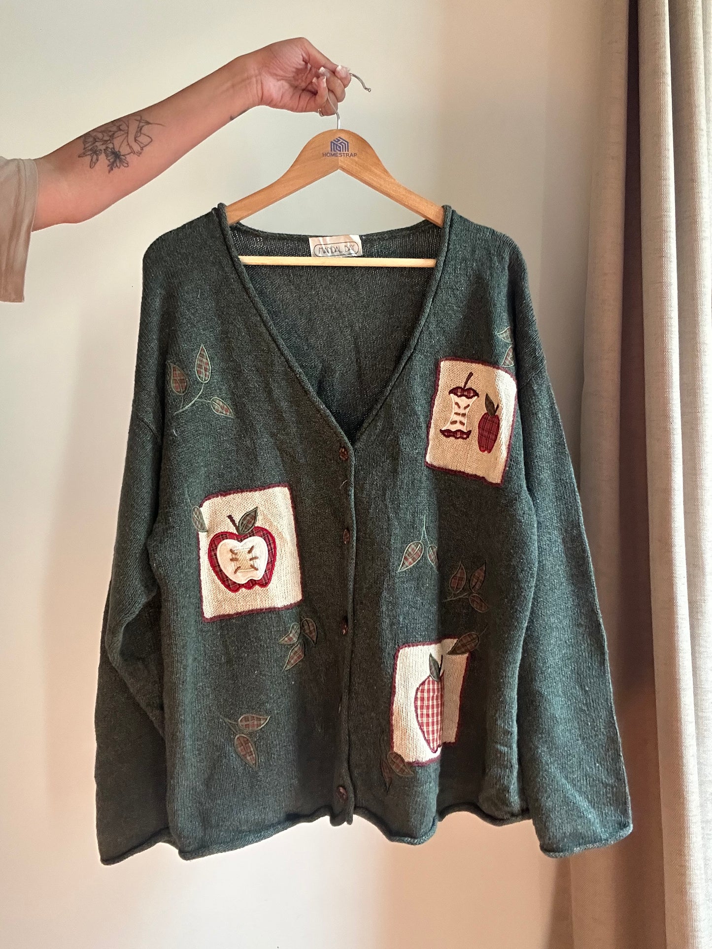 Vintage Mandal Bay Patchwork and Embroidered Knit Cardigan