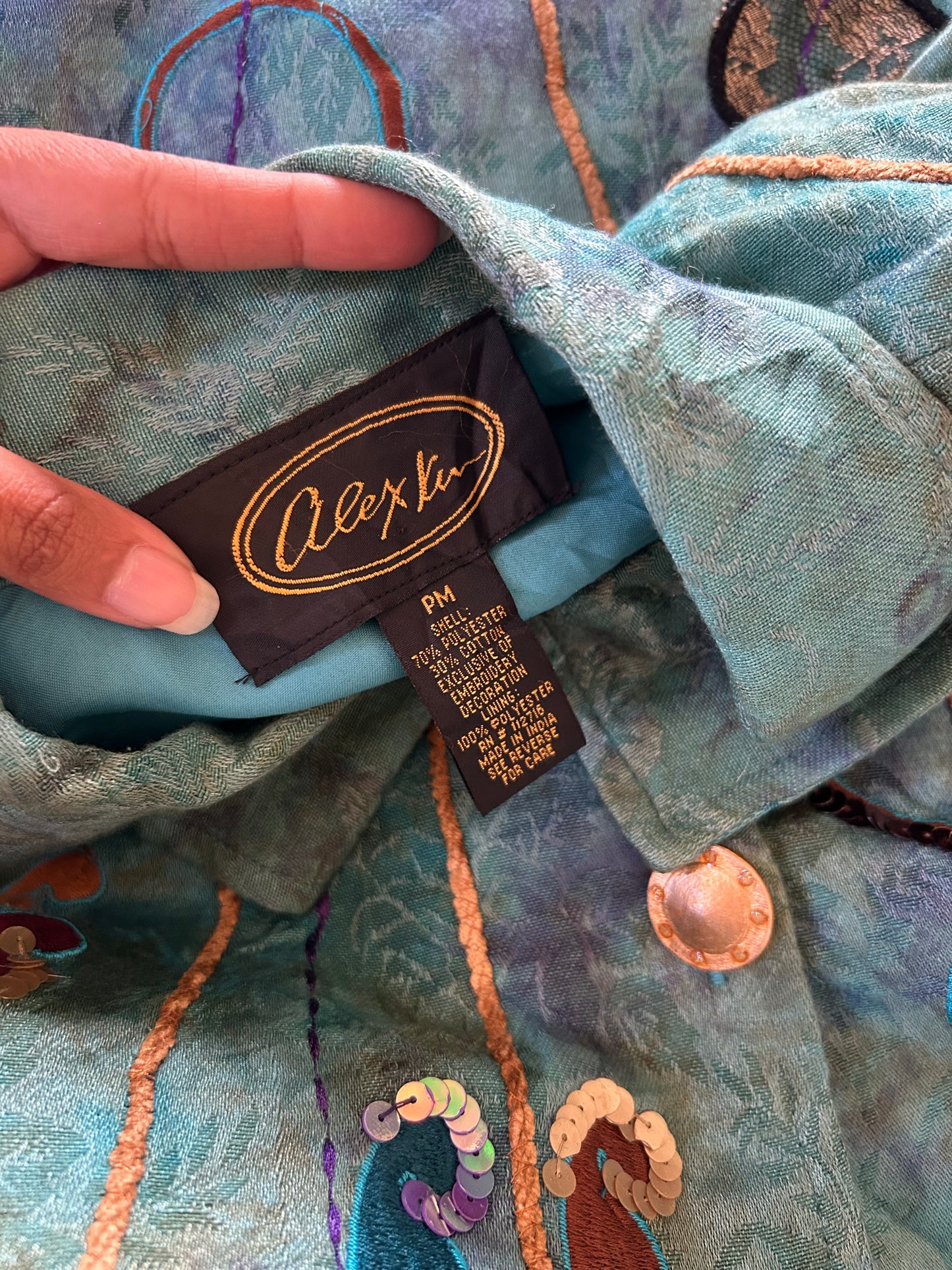 Alex Kim Vintage Beaded and Embroidered Shaket