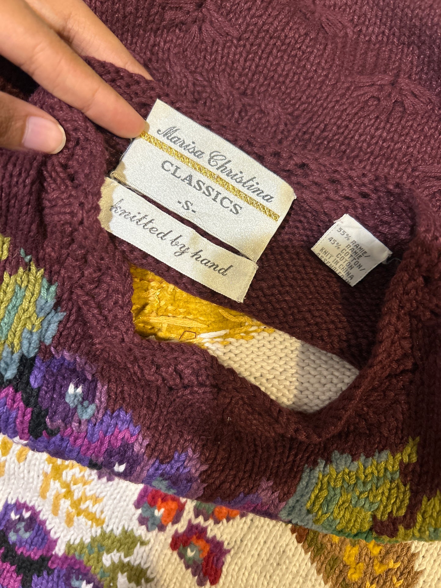Marisa Christina Hand Knit Pullover
