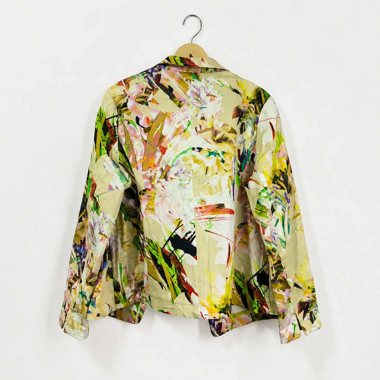 Vintage Canvas Bloom Abstract Blazer