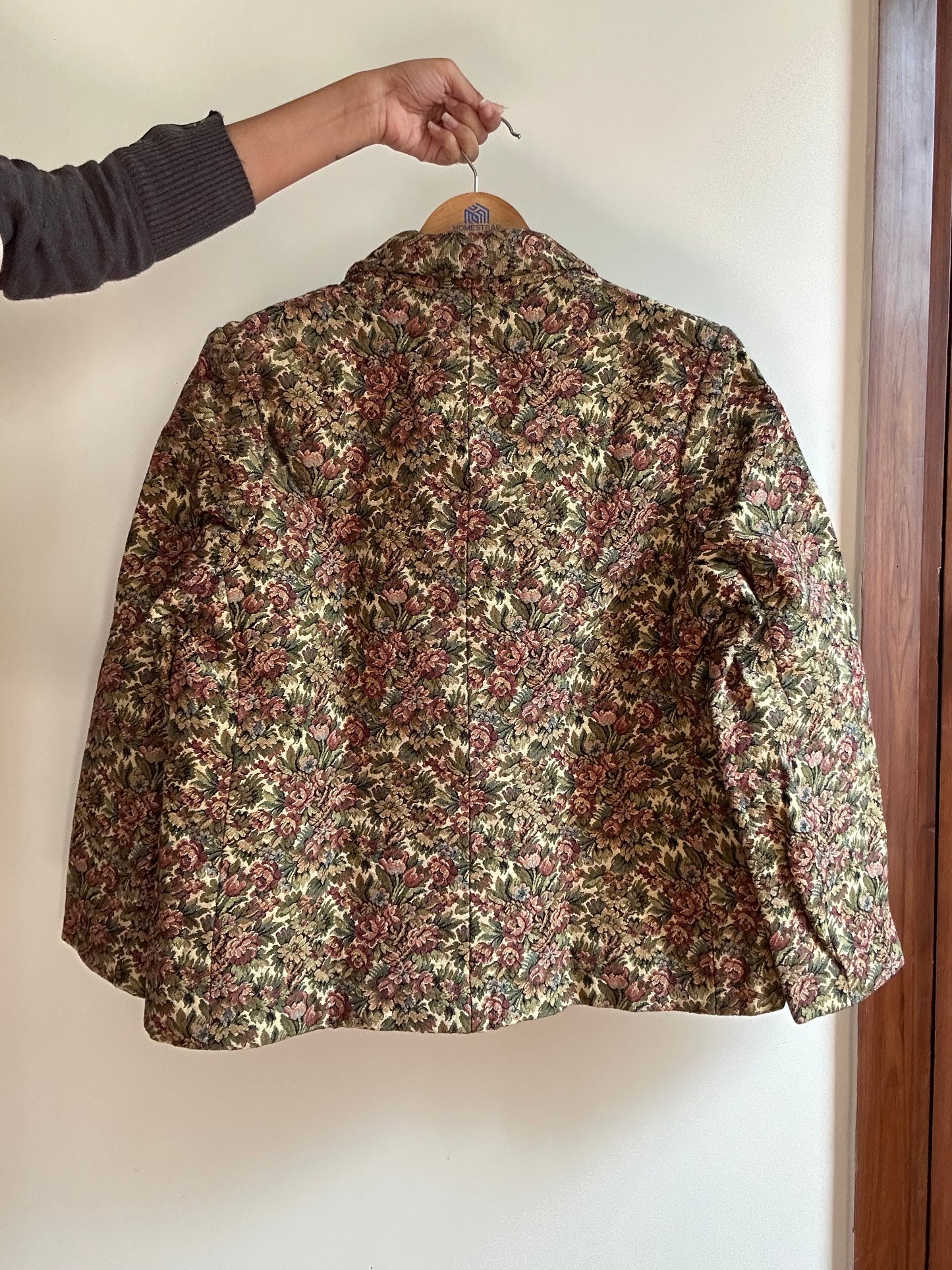 Vintage Floral Jacquard Blazer