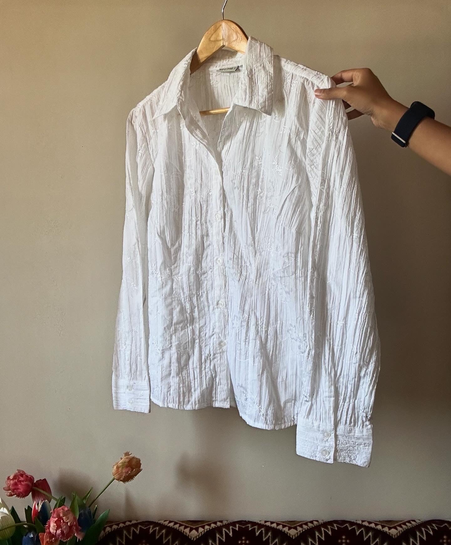 Multiblu White Vintage Embroidered Shirt