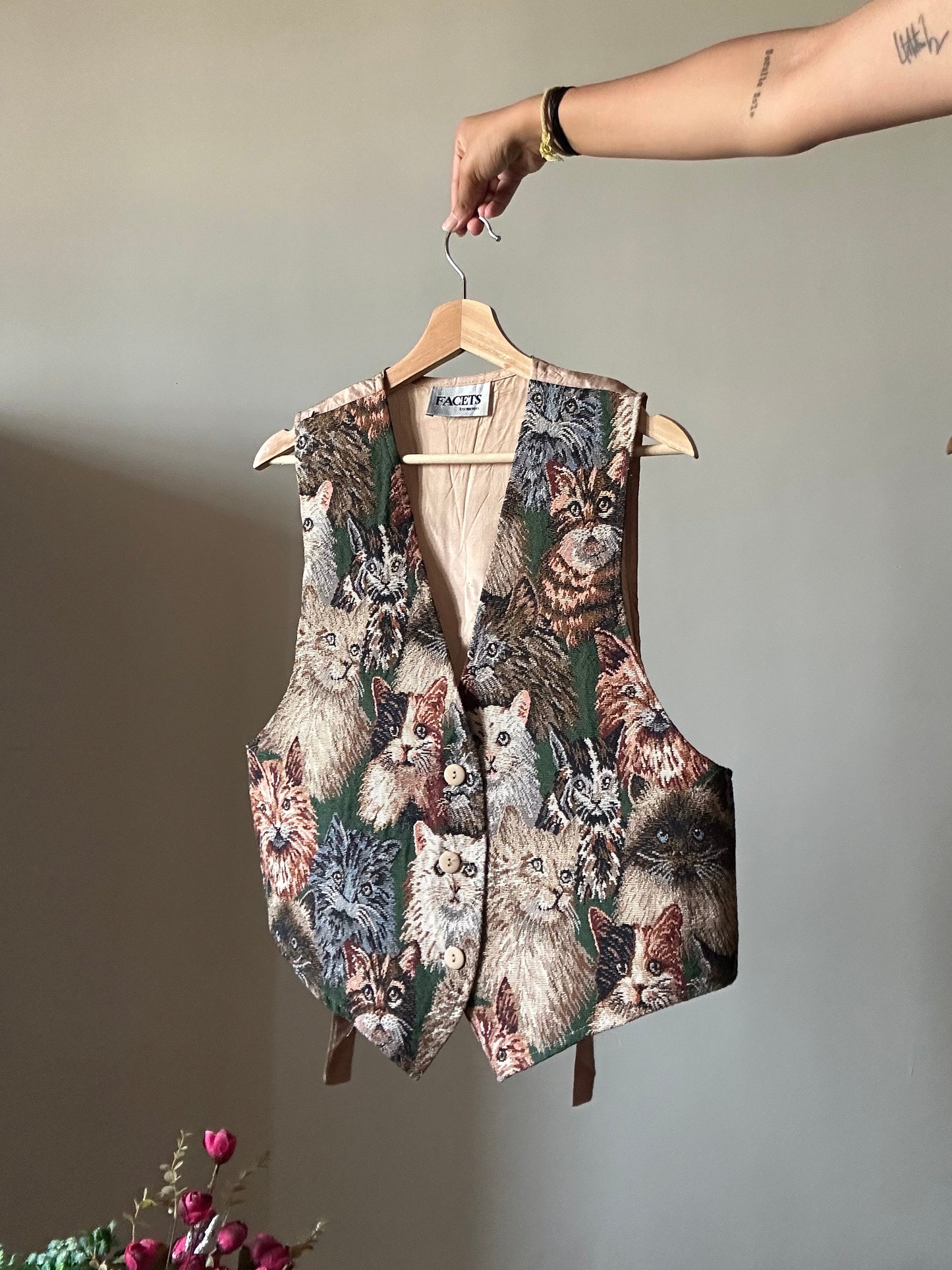 Facets Vintage Cat Vest