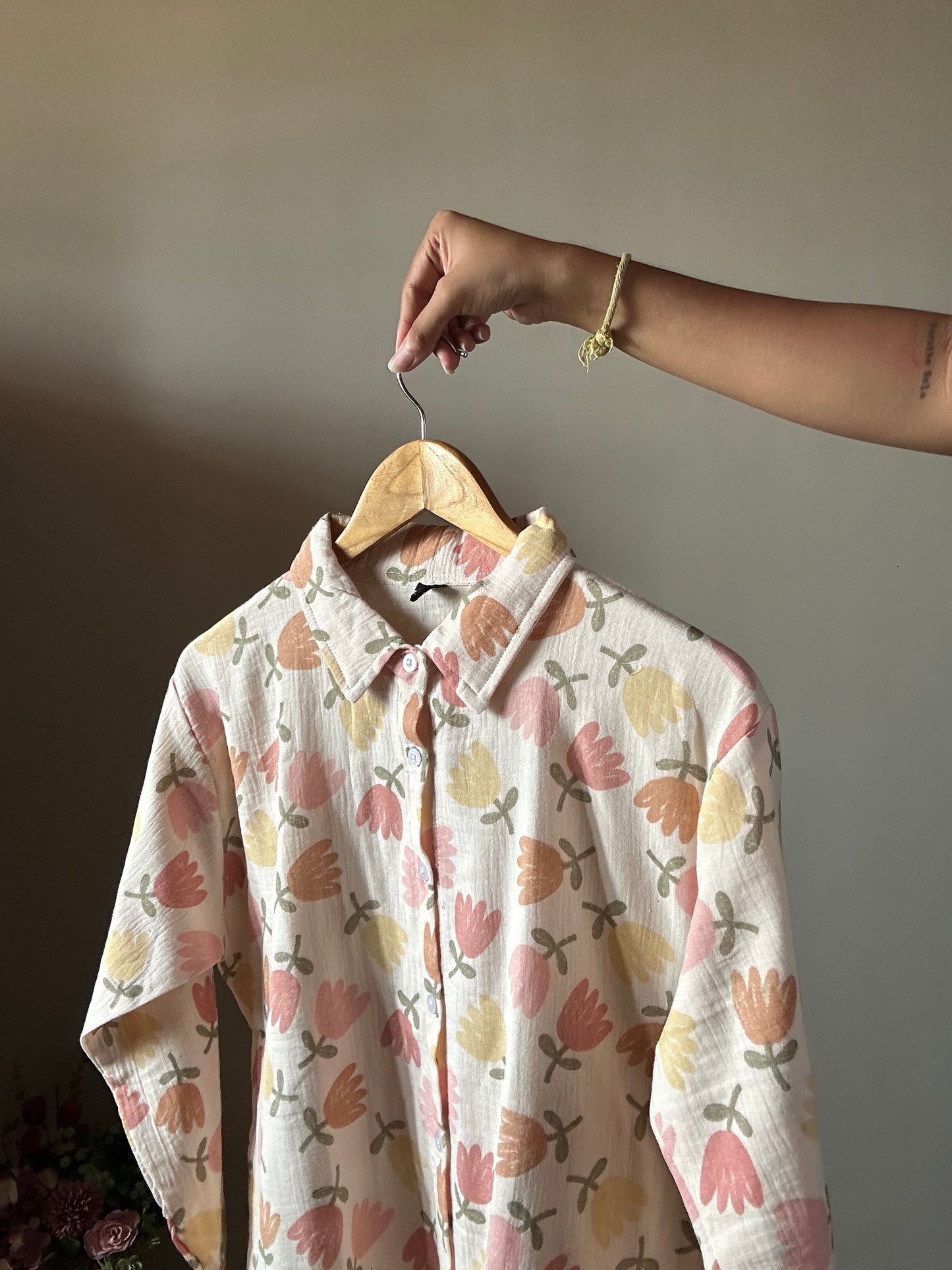 Pinteresty Vintage Floral Print Shirt