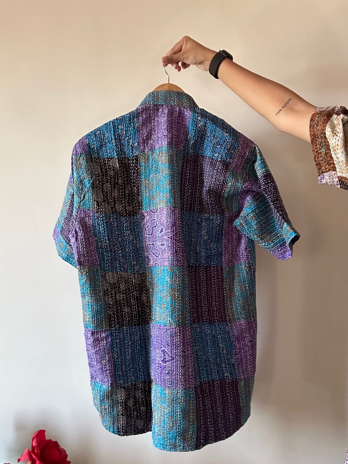 Sea Side Kantha Embroidered Handmade Shirt