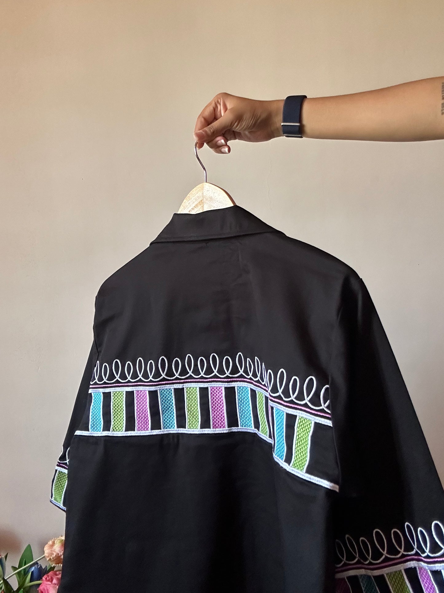 Vintage Bob Machil Wearable Art Embroidered Shaket